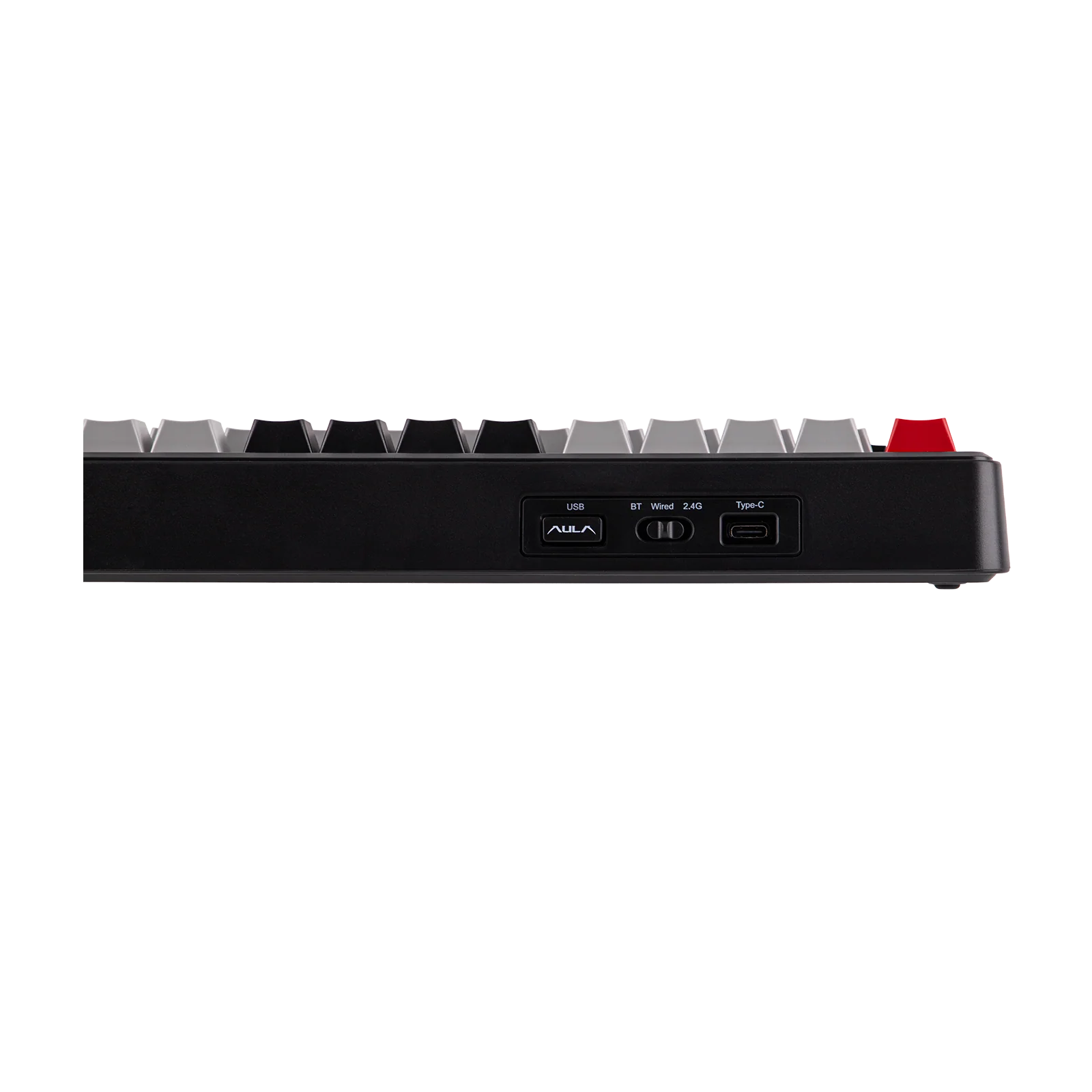 AULA - F75 MAX Mechanical Keyboard with TFT Screen - Klawiatura Mechaniczna - Black + Red