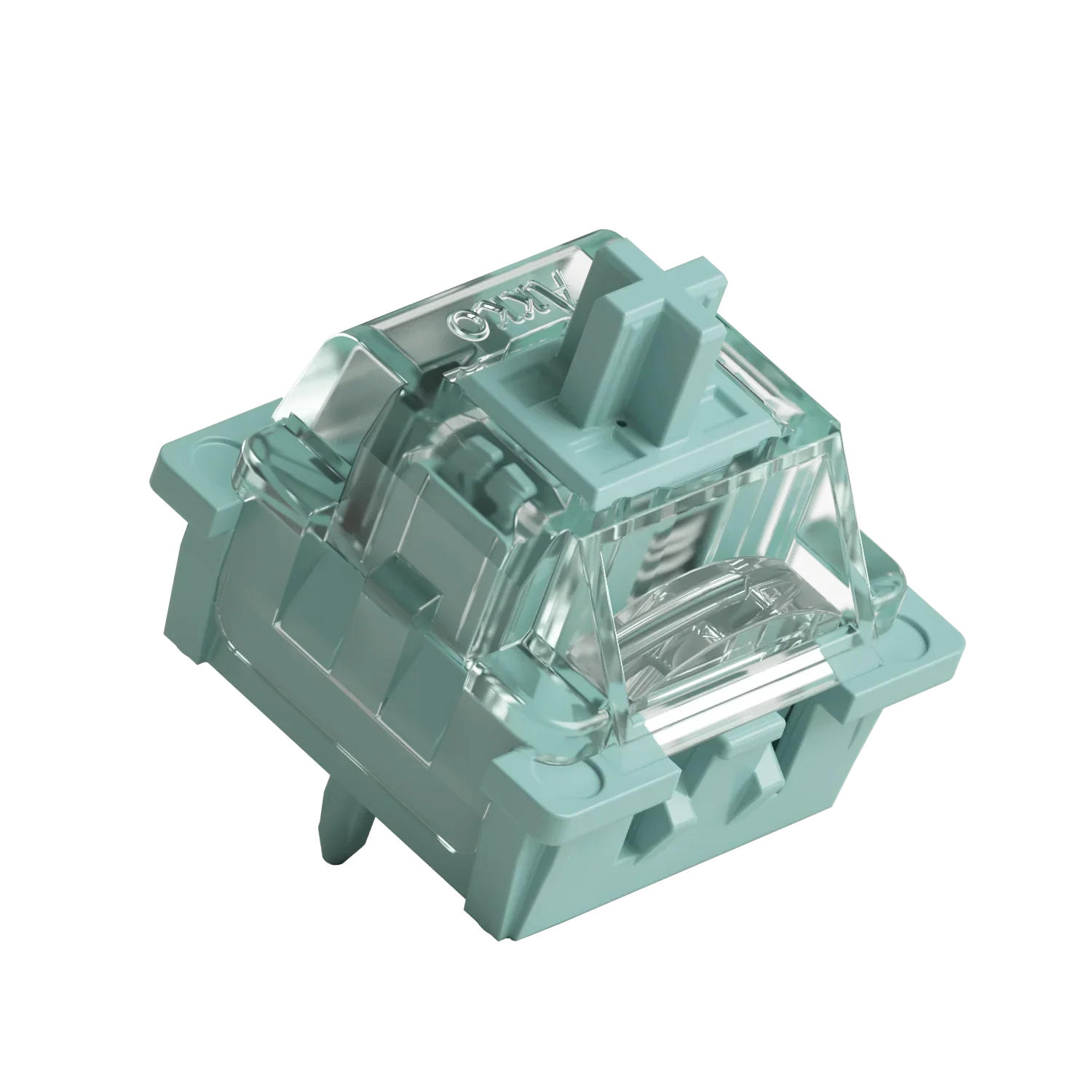 Mechaniczny switch klawiatury w kolorze miętowym, przeznaczony do personalizacji klawiatury mechanicznej.