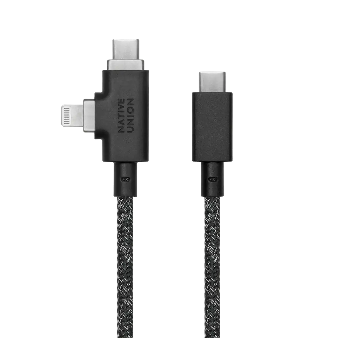 Native Union - Belt Cable Duo Pro 2.4M 240W (USB-C to USB-C & Lightning) - Kabel USB-C do USB-C i Lightning