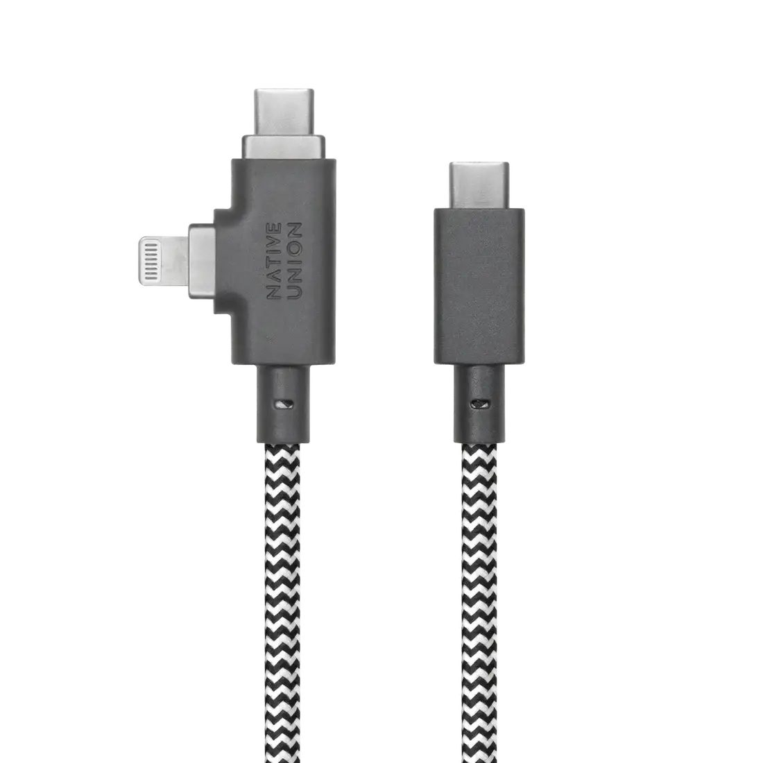 Native Union - Belt Cable Duo Pro 2.4M 240W (USB-C to USB-C & Lightning) - Kabel USB-C do USB-C i Lightning