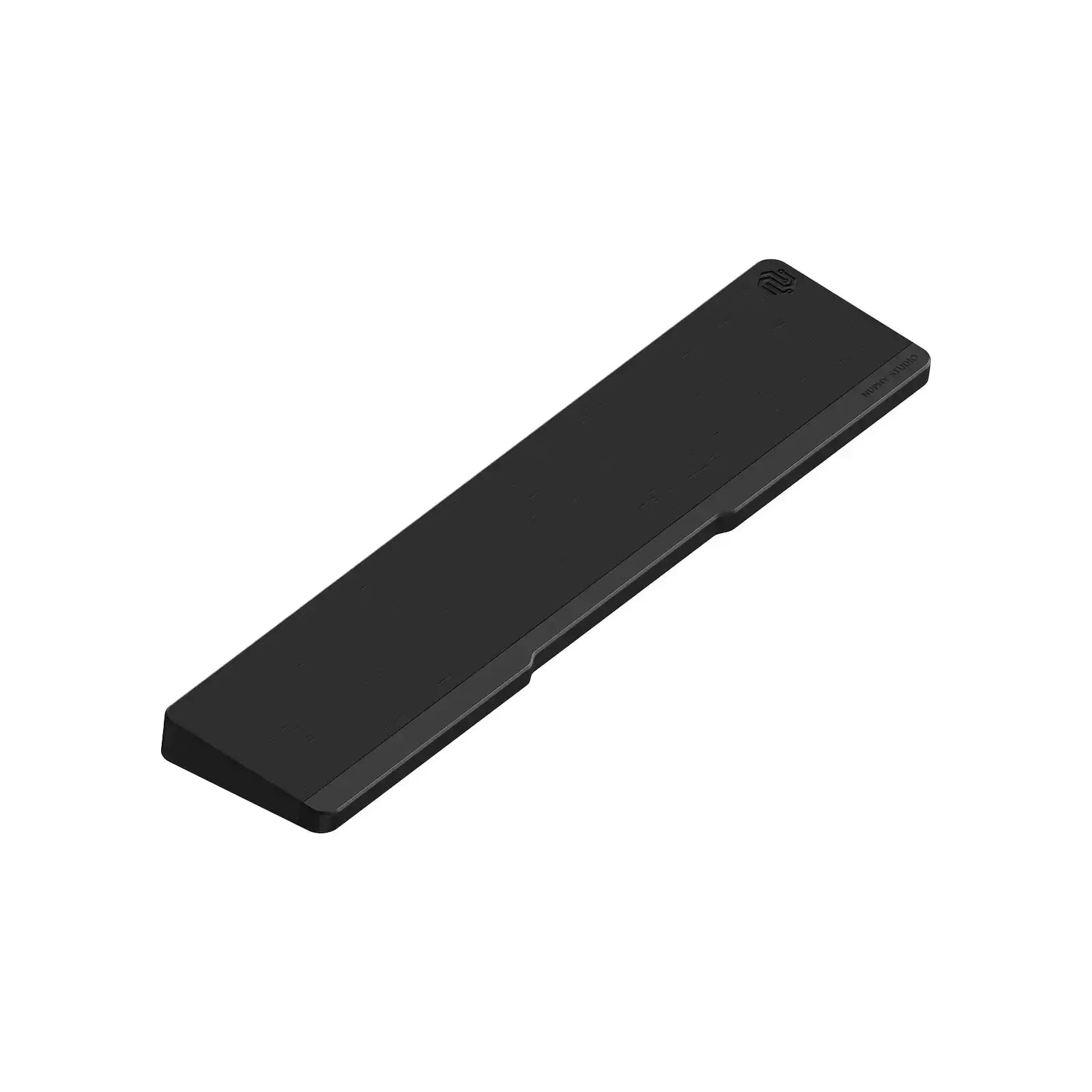 czarna podkładka pod nadgarstki do klawiatury mechanicznej, minimalistyczny design