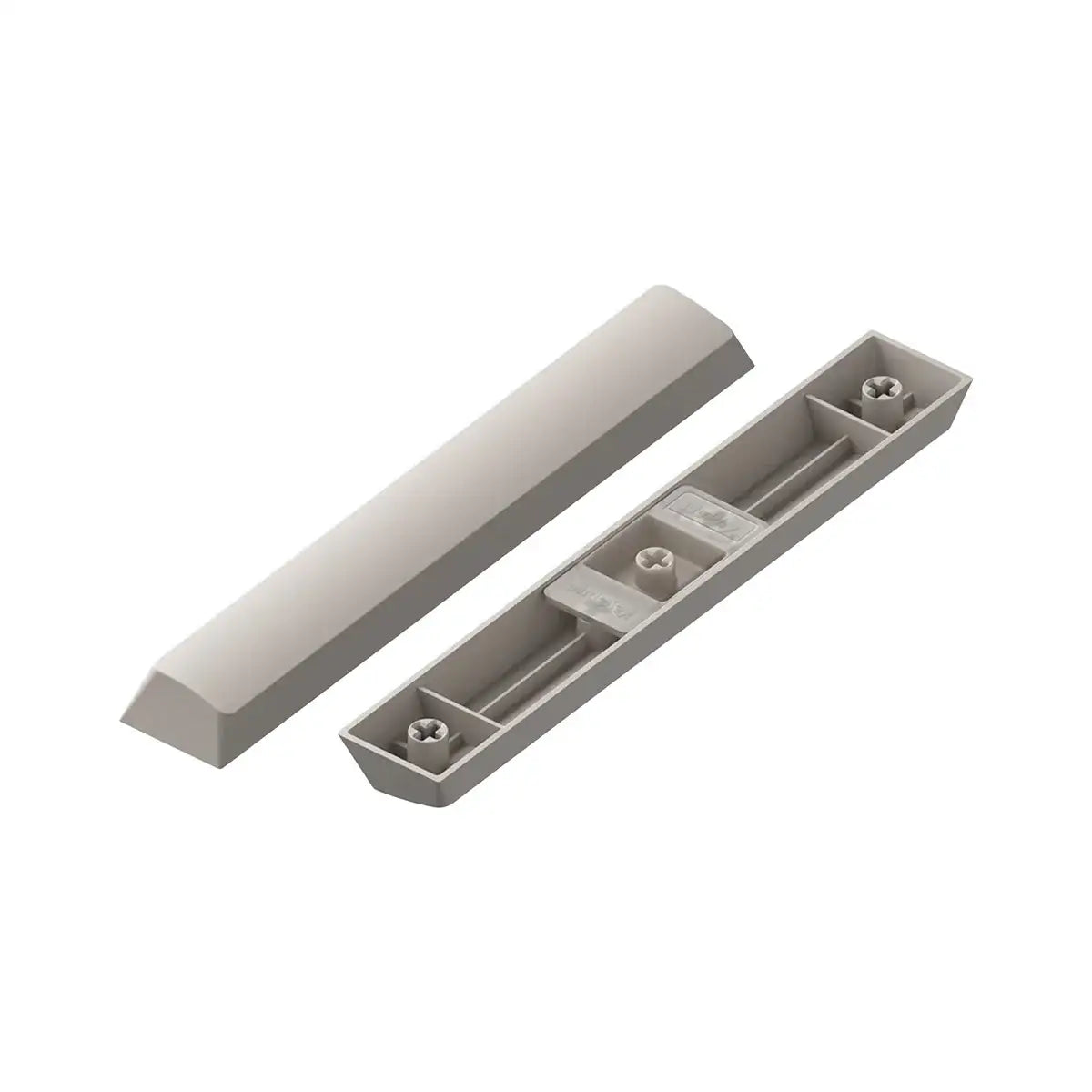 Szara nakładka Cherry Gray do klawiatury, widok z góry na białym tle