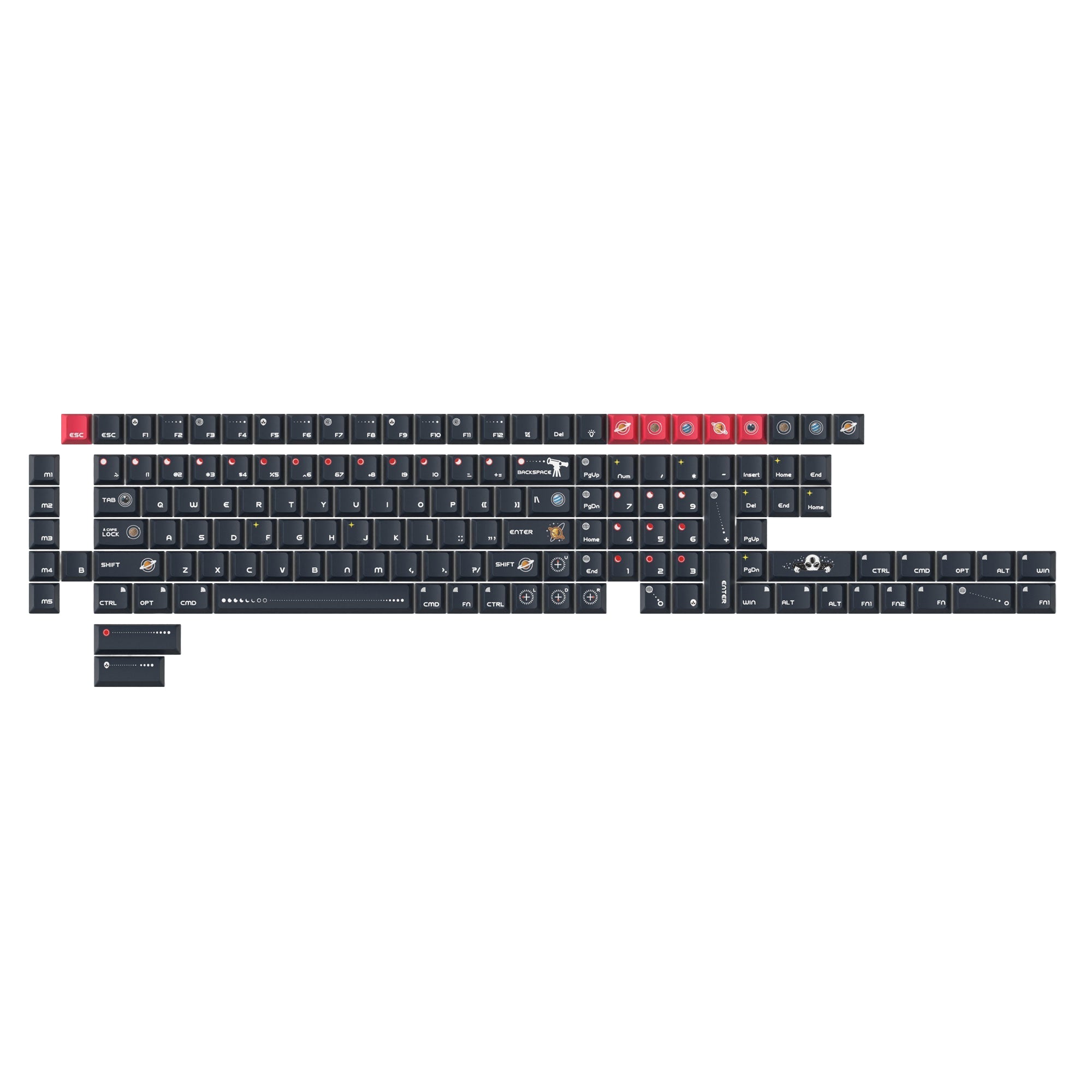 Keychron - Cosmic Galaxy - Cherry Profile Dye-Sub PBT Full Keycap Set