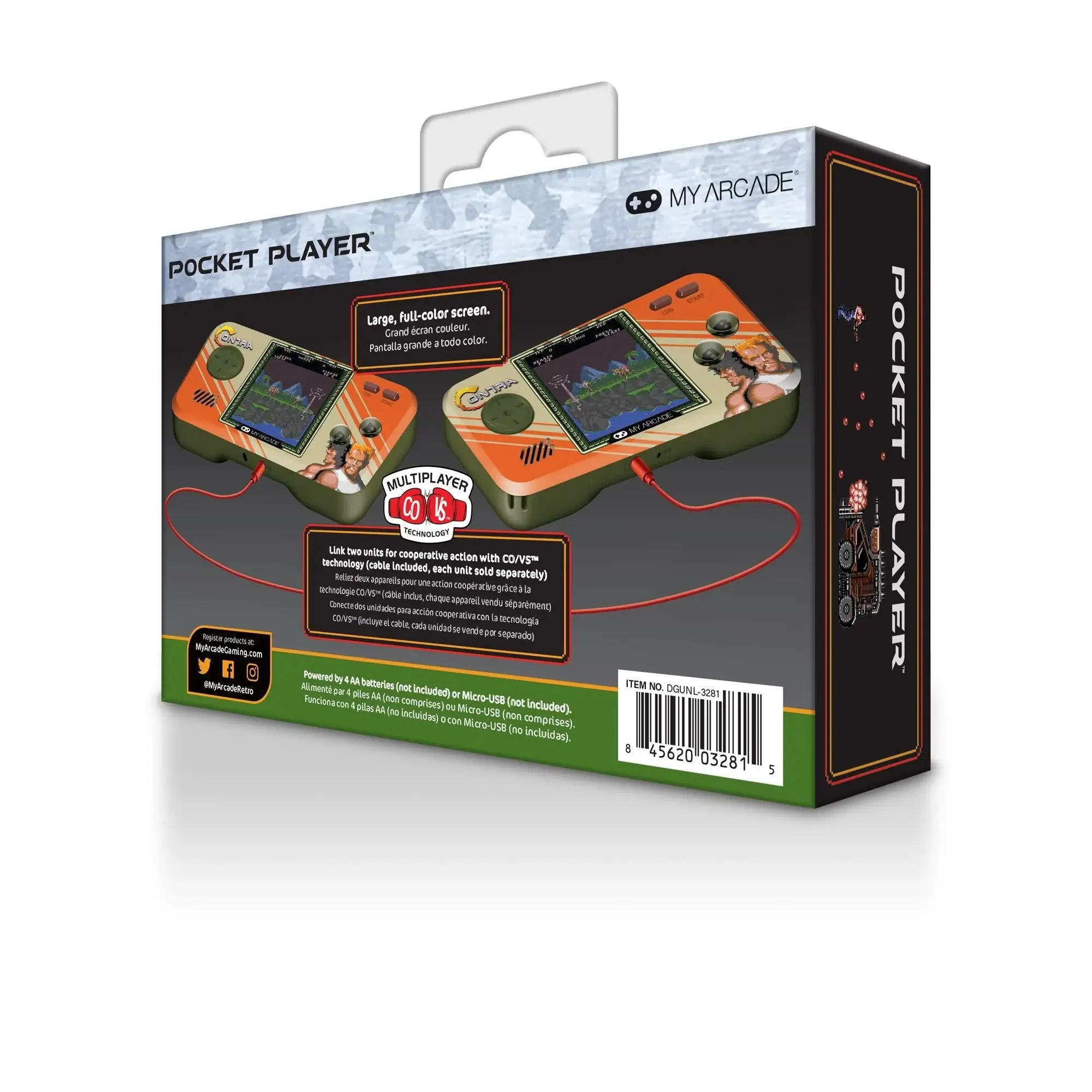 My Arcade - Contra Pocket Player DGUNL-3281 - Kolekcjonerska Konsola do Gier Retro