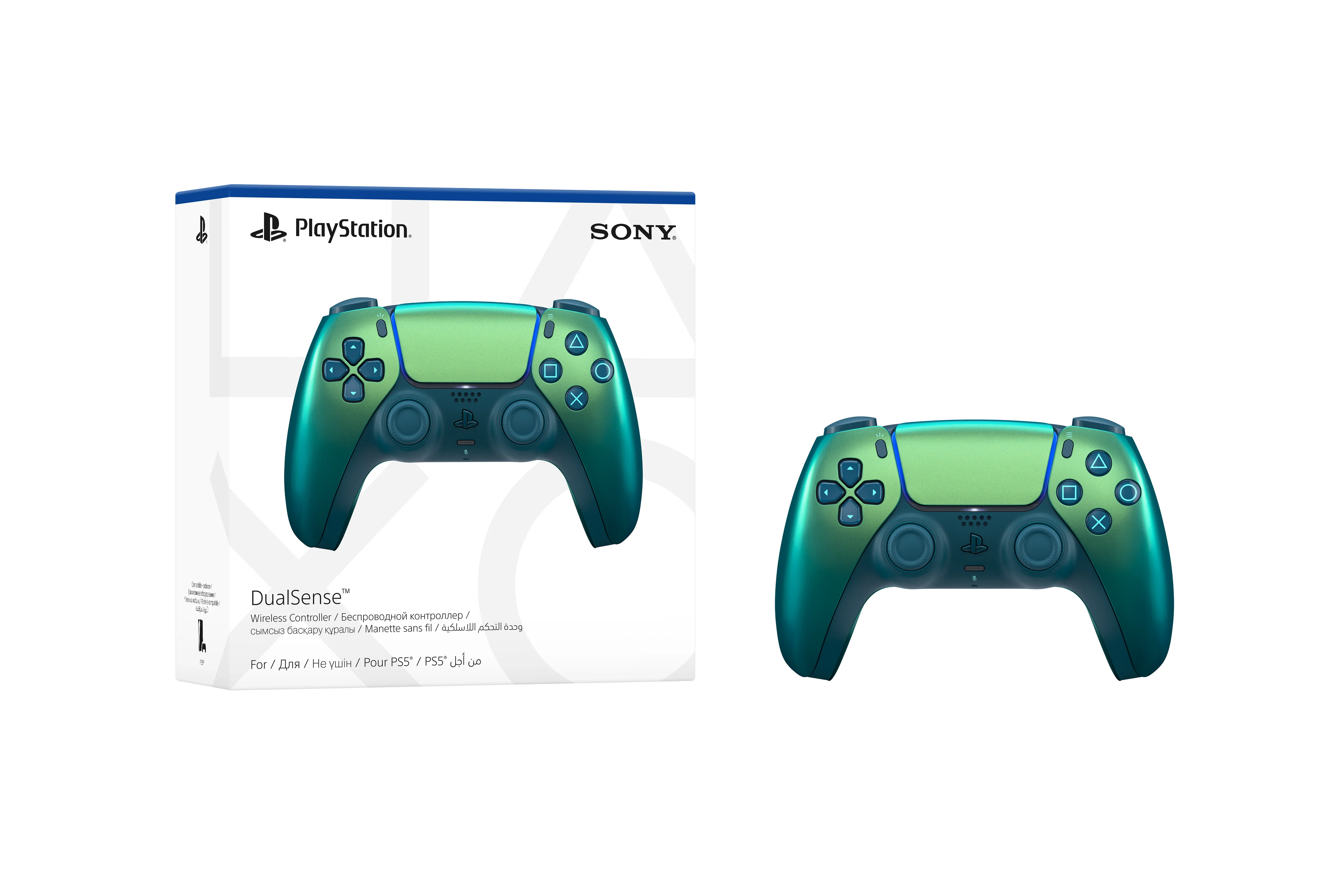 Zielony bezprzewodowy kontroler DualSense dla PS5 z opakowaniem Sony