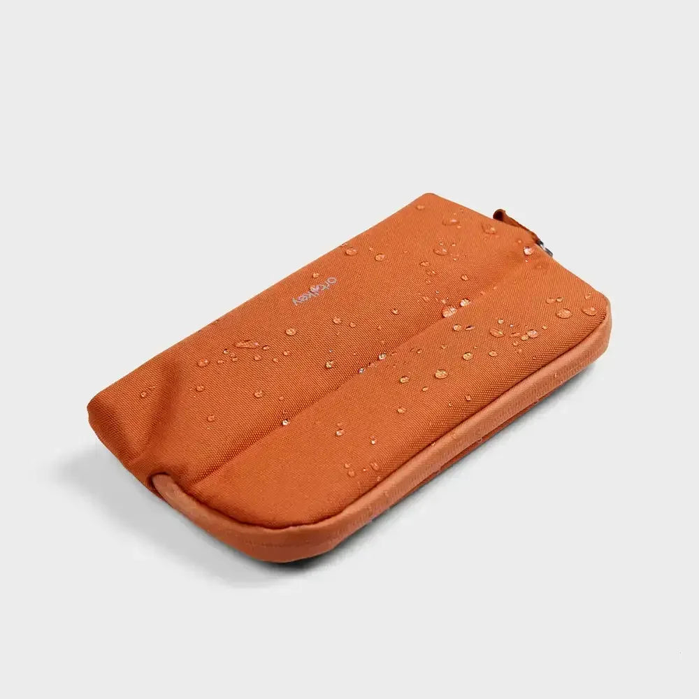 Wodoodporna pomarańczowa saszetka na akcesoria biurowe, minimalistyczny design