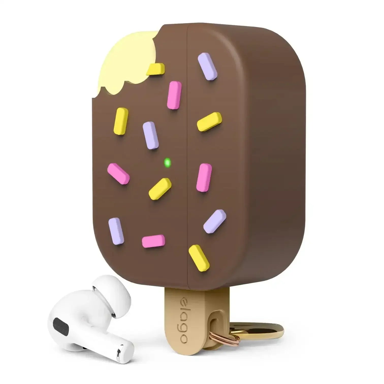 Silikonowe etui na AirPods Pro w kształcie loda na patyku, kolorowe posypki