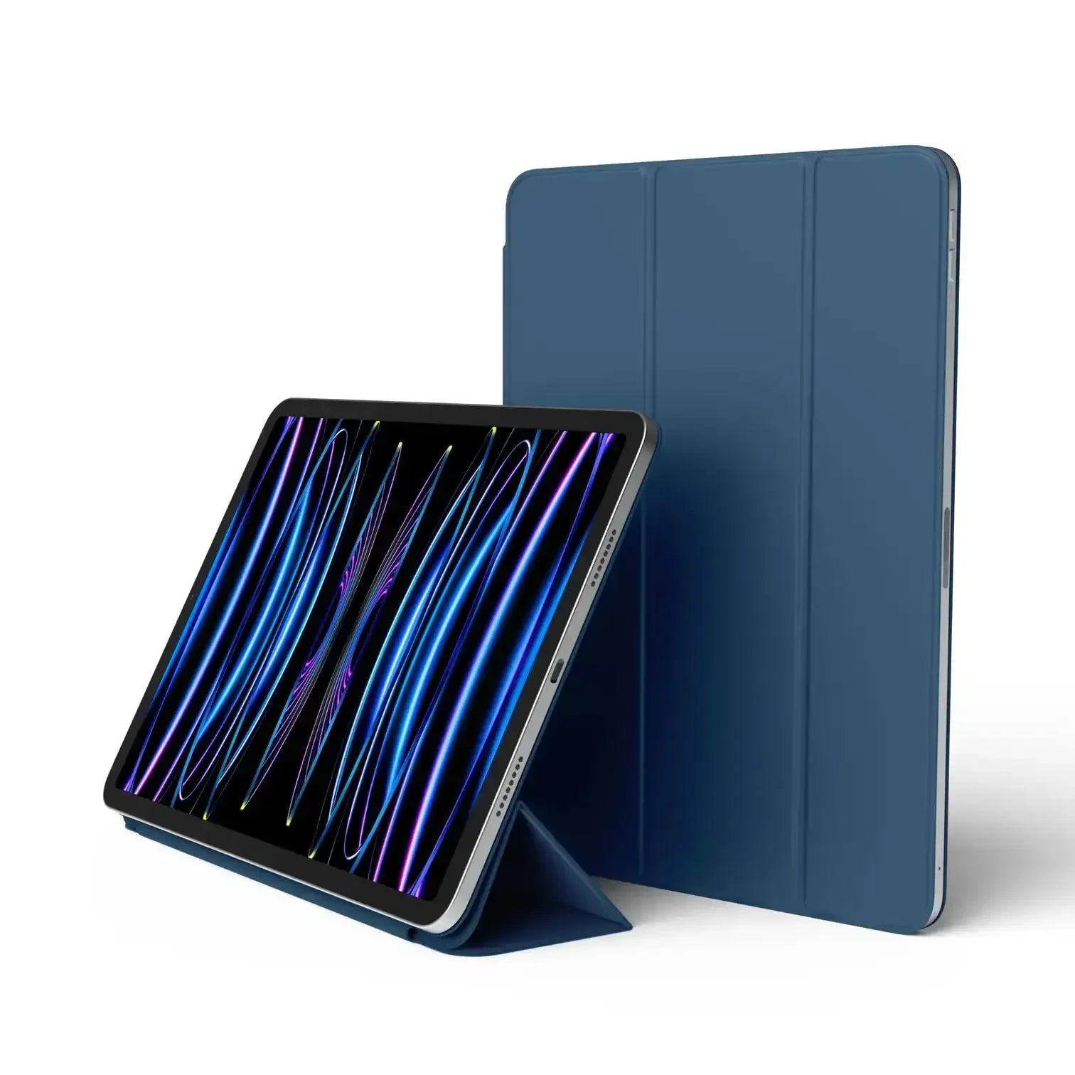 Etui do tabletu w kolorze niebieskim, funkcja podstawki, nowoczesny design