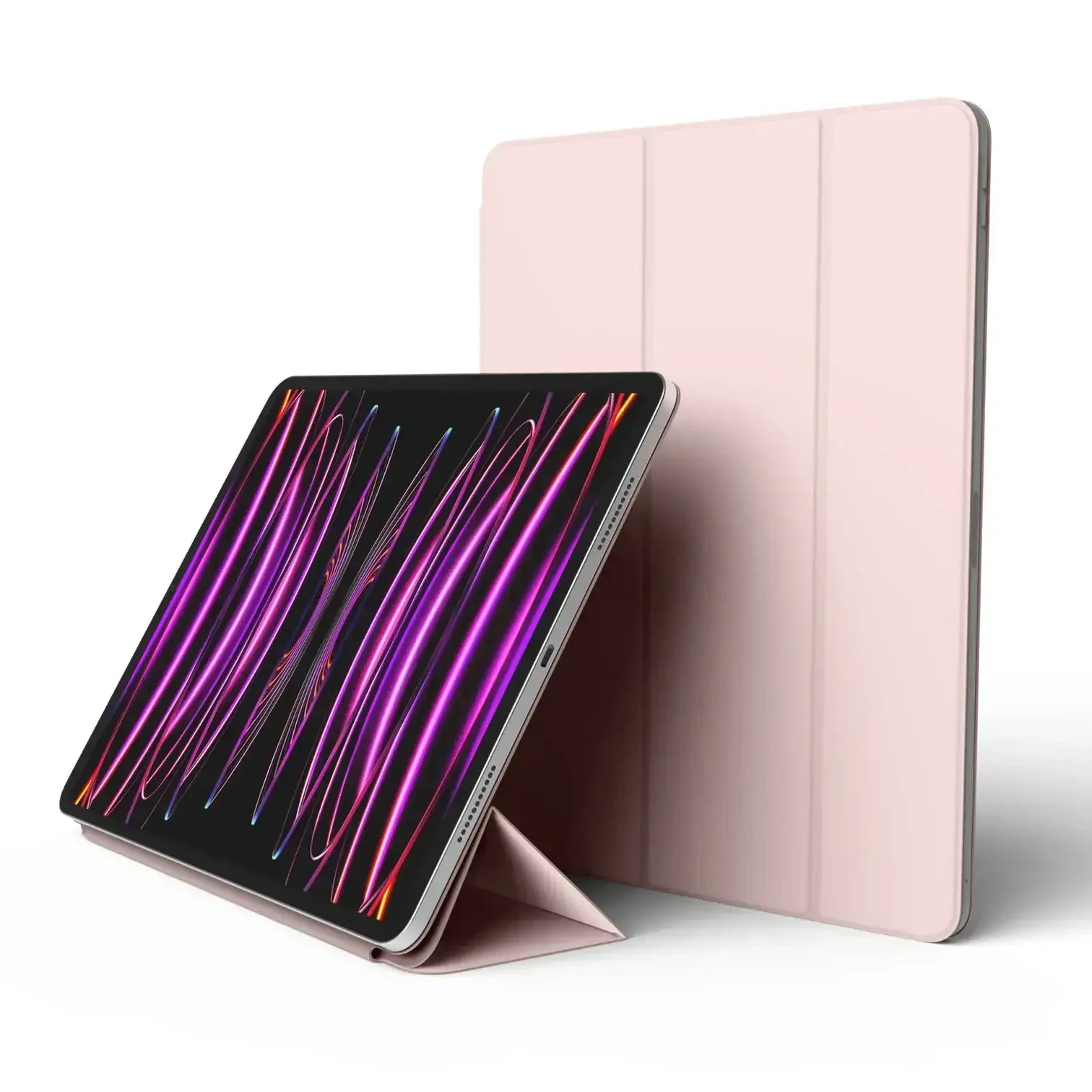 Etui na tablet w kolorze różowym, funkcja podstawki, kompatybilne z iPadem