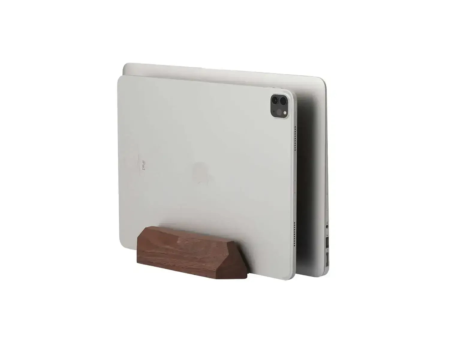 Stojak na laptopa i tablet z drewna, nowoczesne akcesorium biurowe do home office