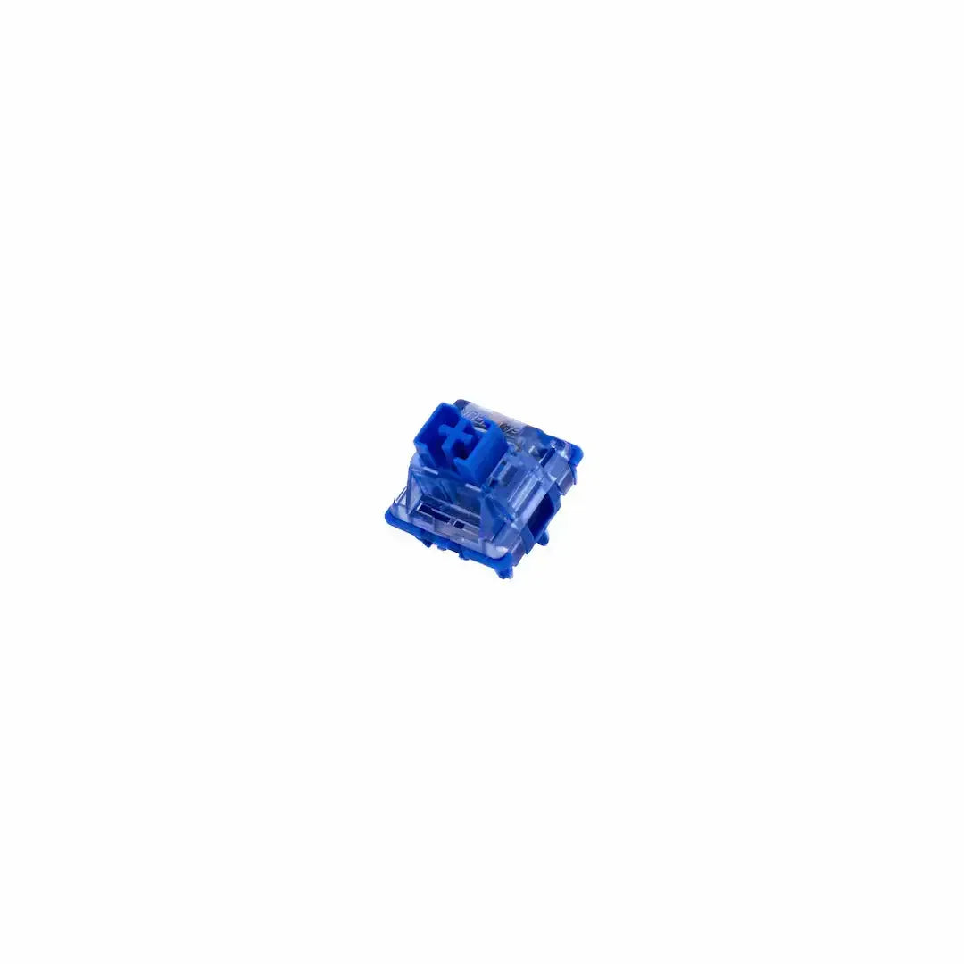 niebieski switch mechaniczny Gateron Box CJ 5-pin do klawiatury na białym tle