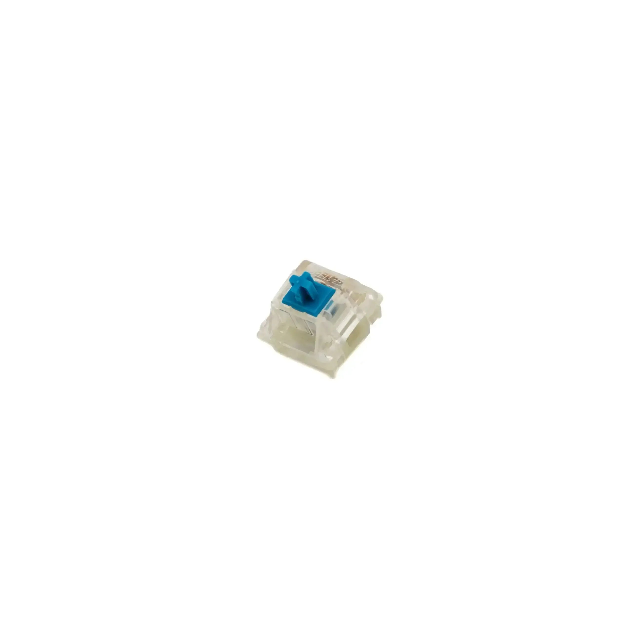 Przełącznik Gateron Cap V2 Blue do klawiatury mechanicznej, widok z góry na białym tle