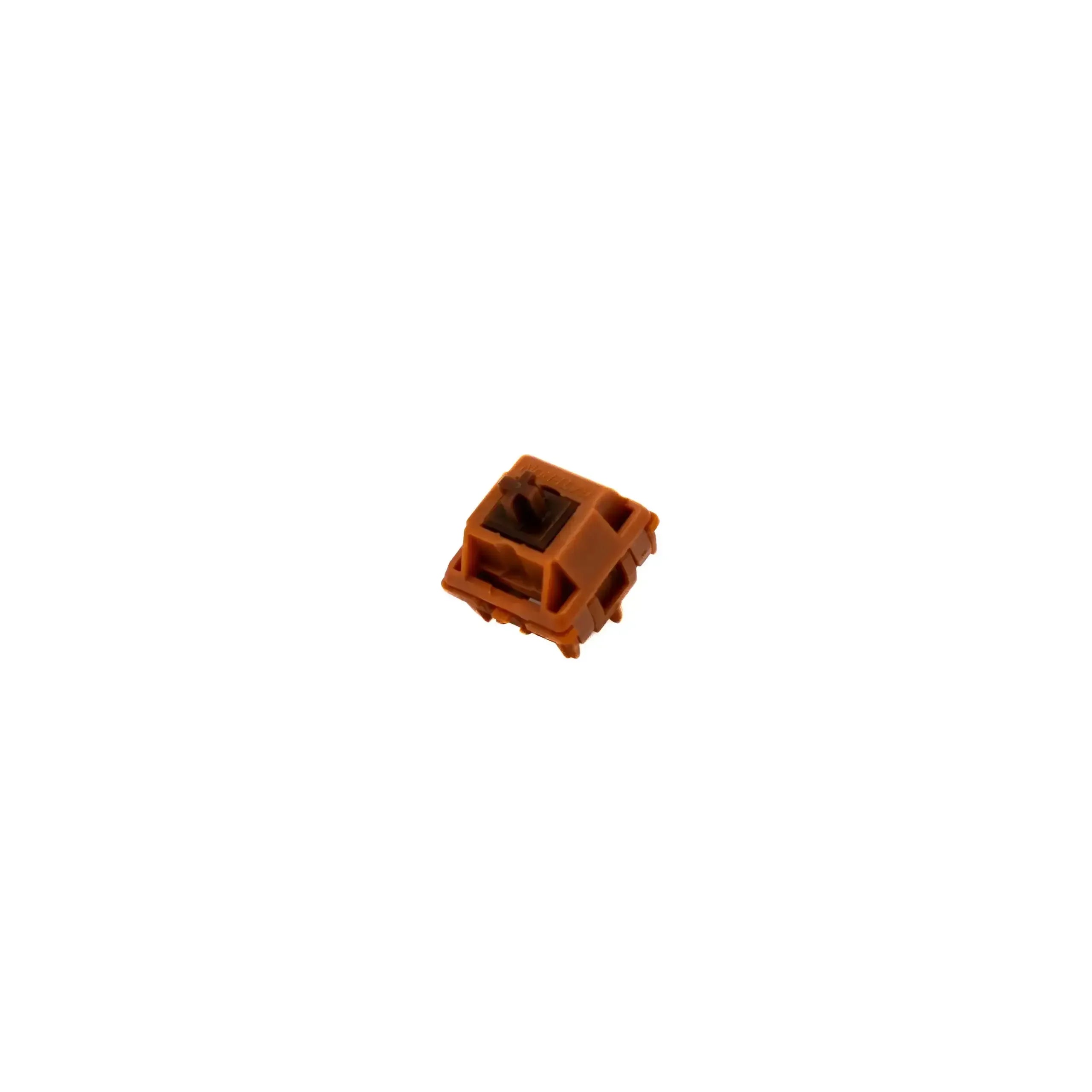 brązowy switch mechaniczny do klawiatury, Gateron Cap V2, na białym tle