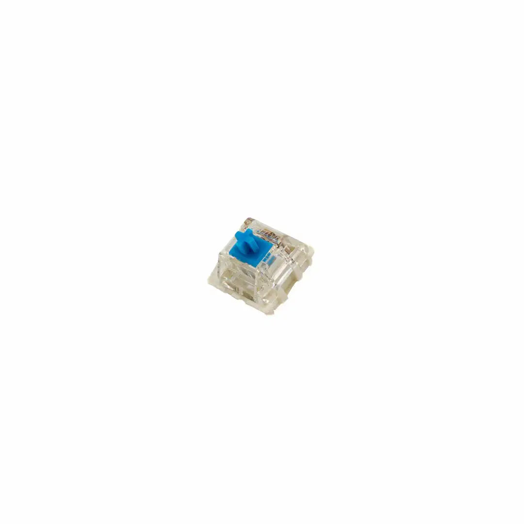 Przełącznik mechaniczny Gateron G Pro 2.0 Blue na białym tle, klawiatura