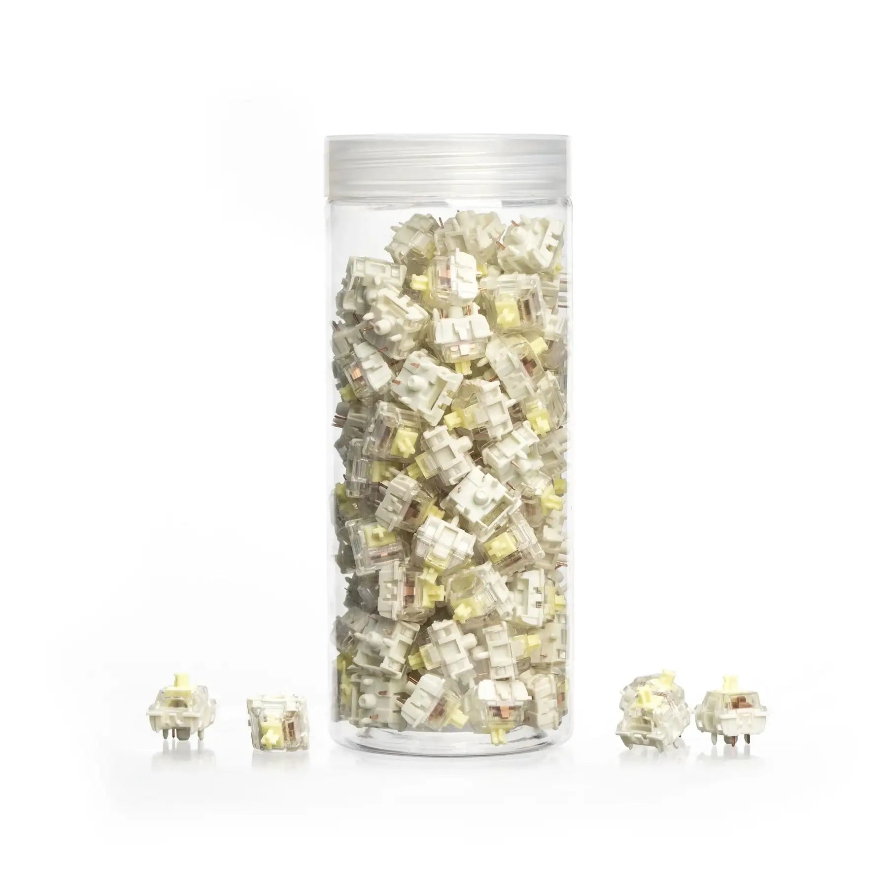 Przełączniki Gateron Jupiter Banana w przezroczystym pojemniku, klawiaturowe switchy