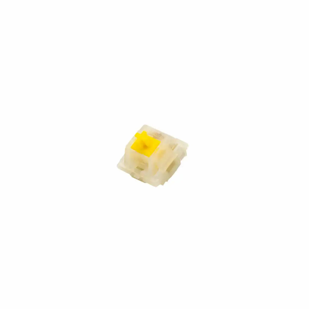 Przełącznik mechaniczny Gateron KS-3 Milky Pro yellow na białym tle