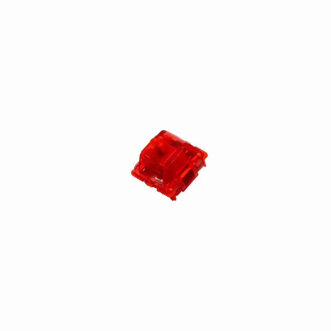 Czerwony switch mechaniczny do klawiatury, model Phantom red, na białym tle