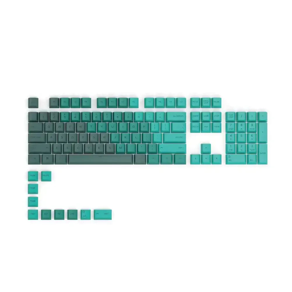 Komplet miętowych keycapów PBT do klawiatury mechanicznej, układ ANSI, akcesoria biurowe