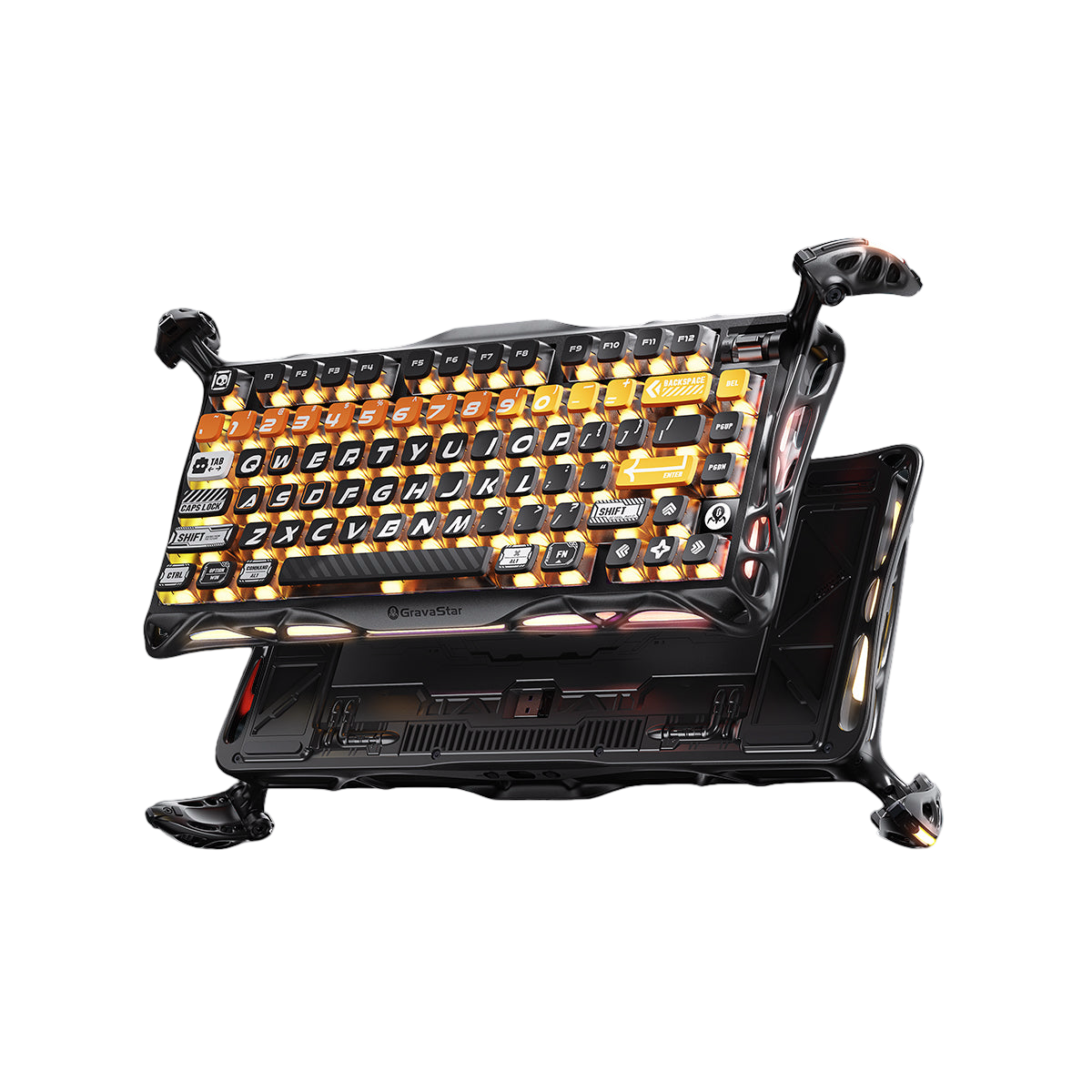 GravaStar - Mercury K1 Pro CyberFlare Wireless Mechanical Keyboard - Bezprzewodowa Klawiatura Mechaniczna