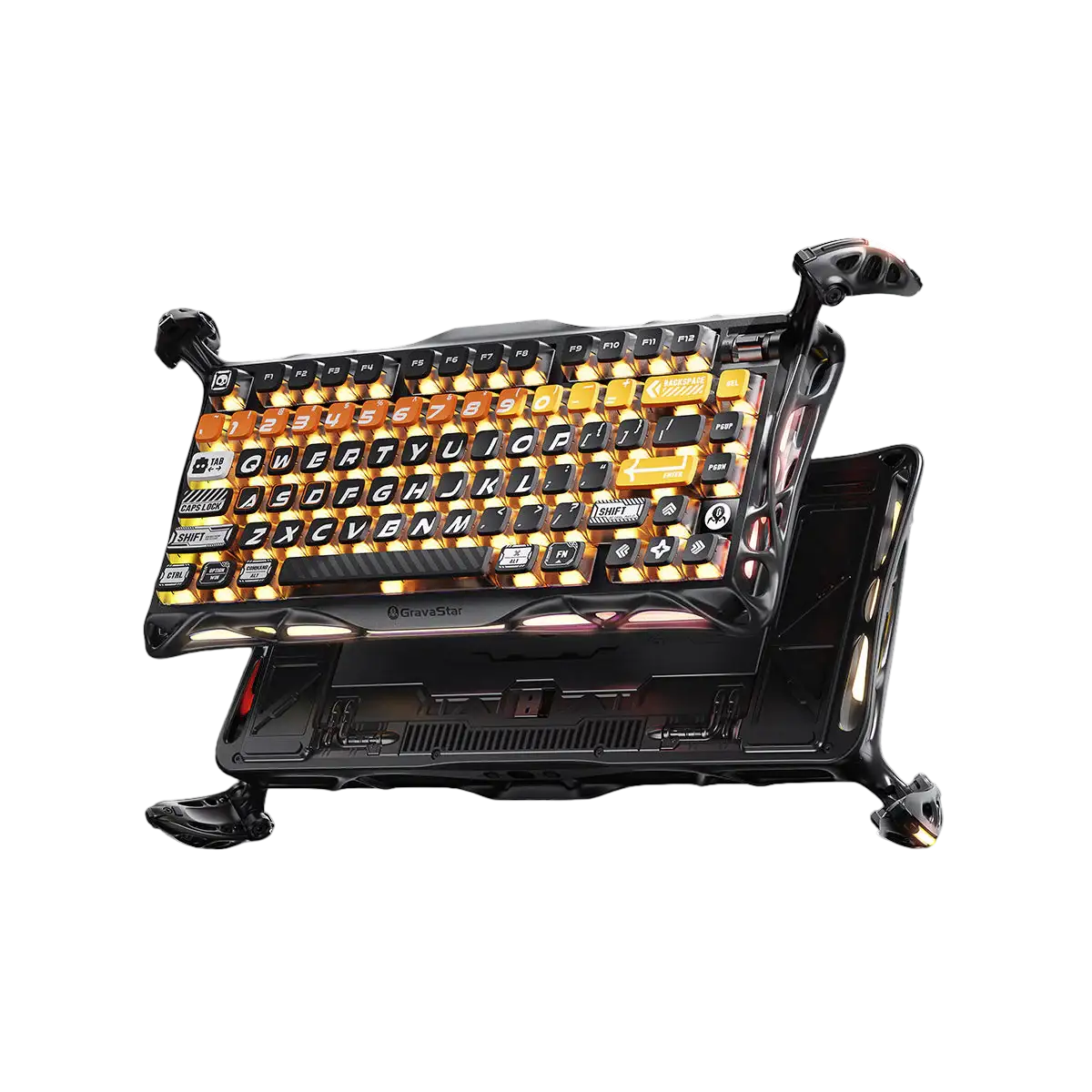 GravaStar - Mercury K1 Pro CyberFlare Wireless Mechanical Keyboard - Bezprzewodowa Klawiatura Mechaniczna