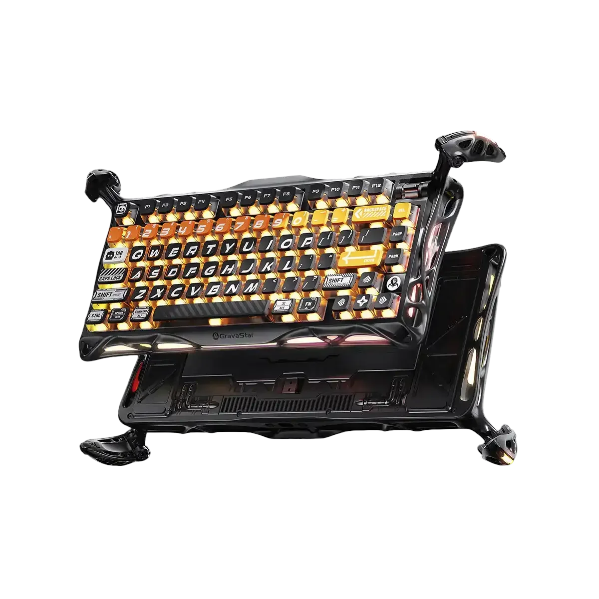 GravaStar - Mercury K1 Pro CyberFlare Wireless Mechanical Keyboard - Bezprzewodowa Klawiatura Mechaniczna