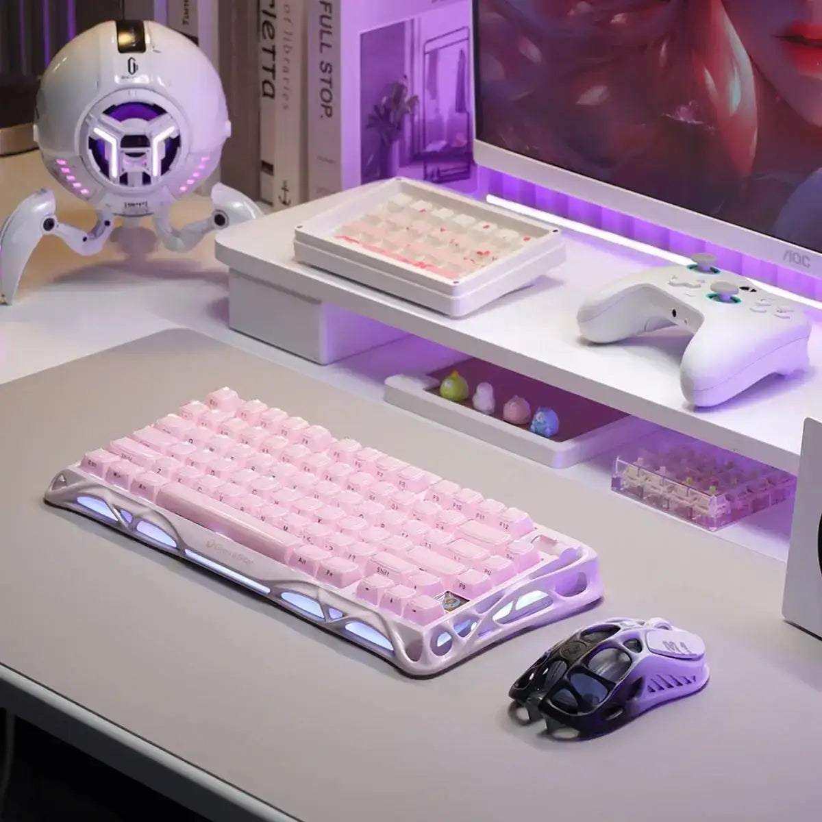GravaStar - Mercury K1 Sakura Pink Wireless Mechanical Keyboard - Bezprzewodowa Klawiatura Mechaniczna