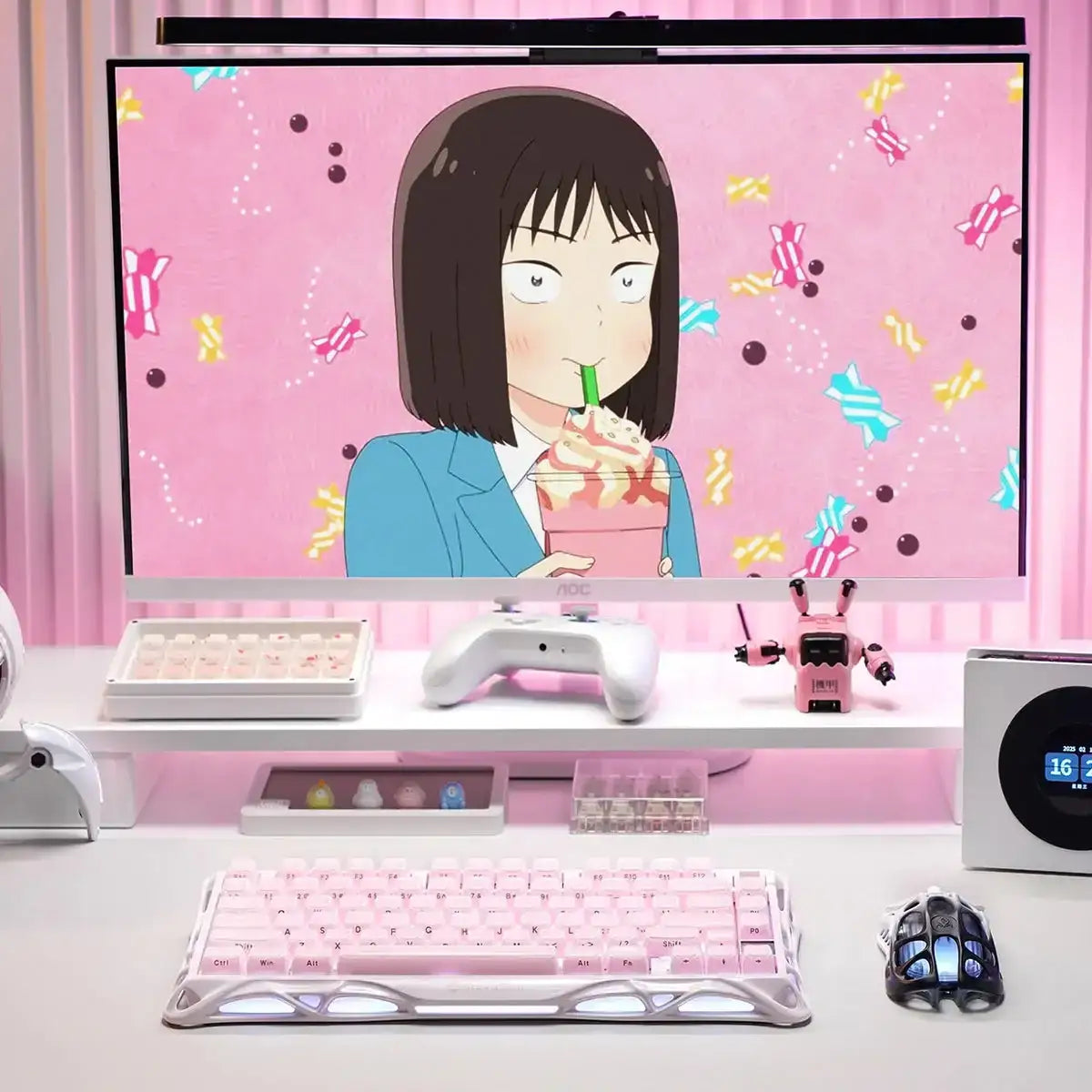 GravaStar - Mercury K1 Sakura Pink Wireless Mechanical Keyboard - Bezprzewodowa Klawiatura Mechaniczna