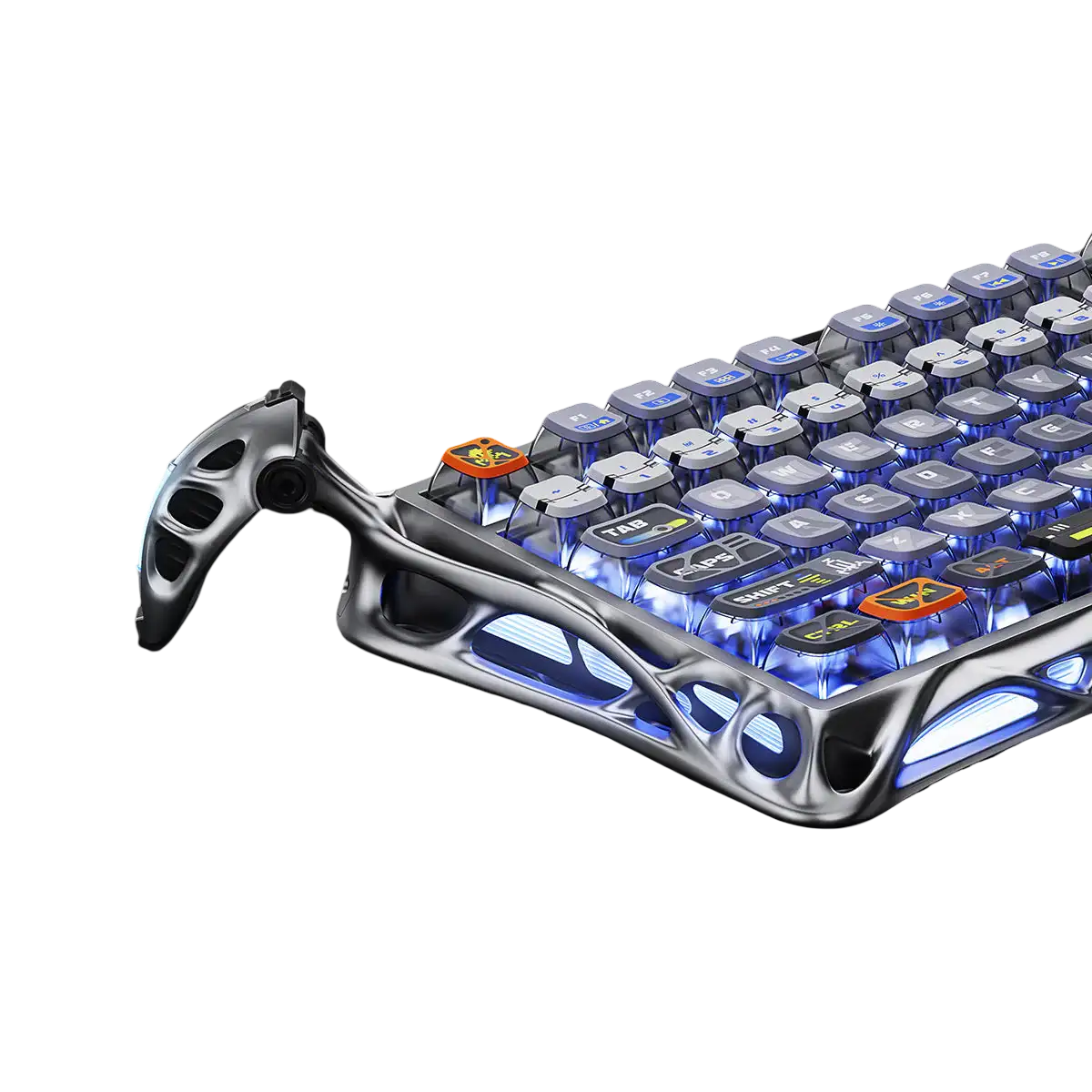 GravaStar - Mercury K1 Pro Interstellar Silver Wireless Mechanical Keyboard - Bezprzewodowa Klawiatura Mechaniczna