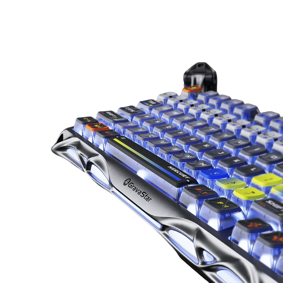 GravaStar - Mercury K1 Pro Interstellar Silver Wireless Mechanical Keyboard - Bezprzewodowa Klawiatura Mechaniczna