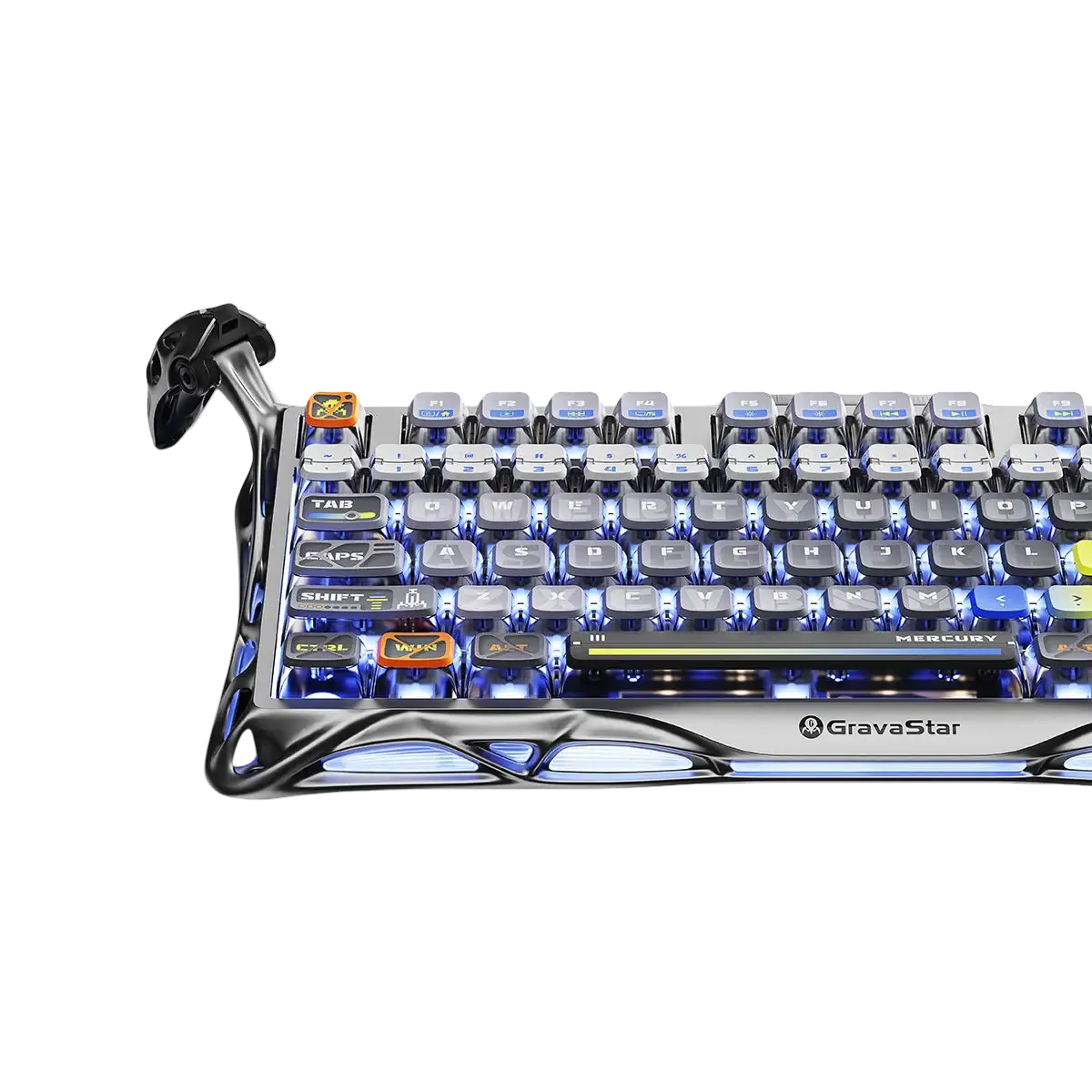 GravaStar - Mercury K1 Pro Interstellar Silver Wireless Mechanical Keyboard - Bezprzewodowa Klawiatura Mechaniczna