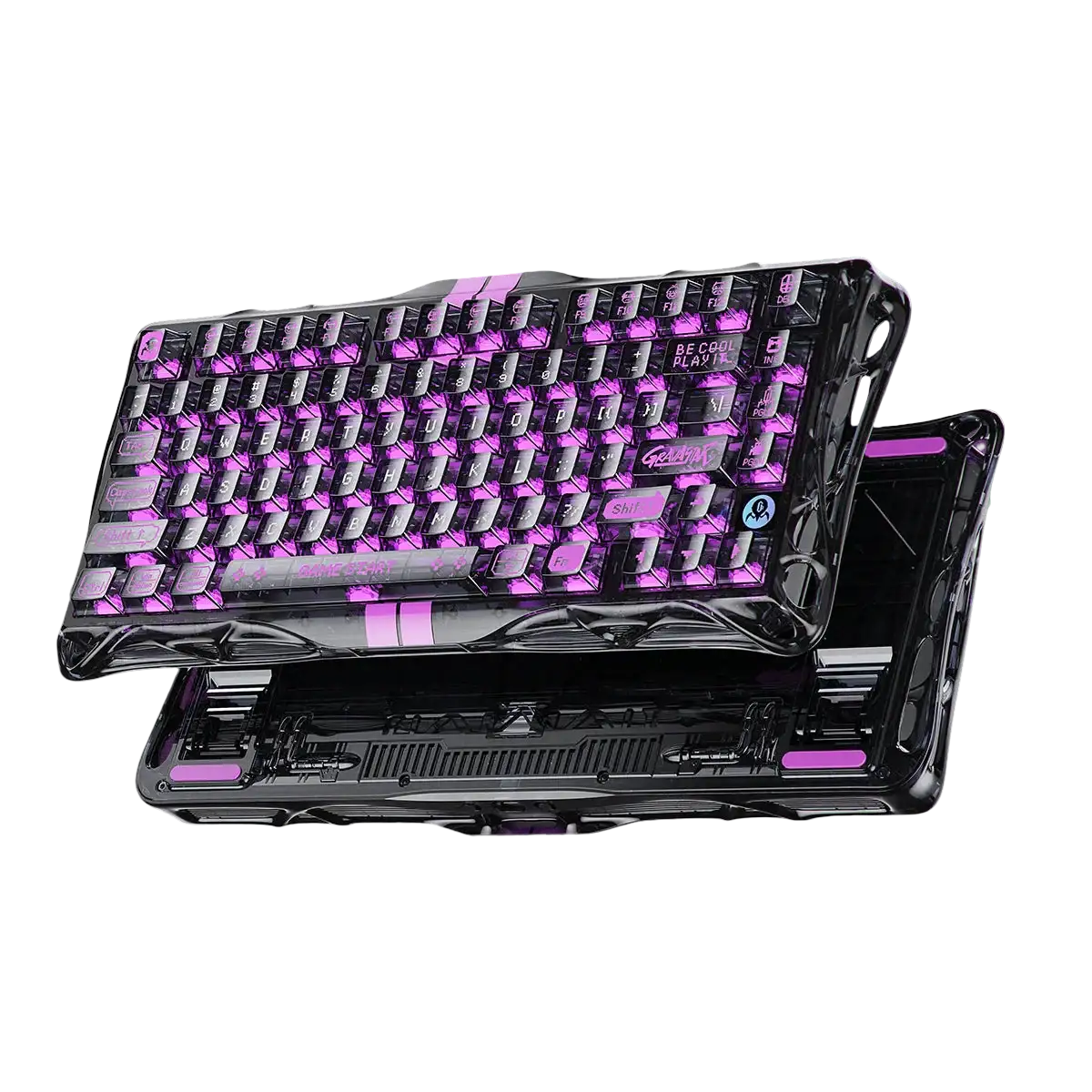 GravaStar - Mercury V75 Lite Transparent Black Wired Magnetic Keyboard - Przewodowa Klawiatura Magnetyczna