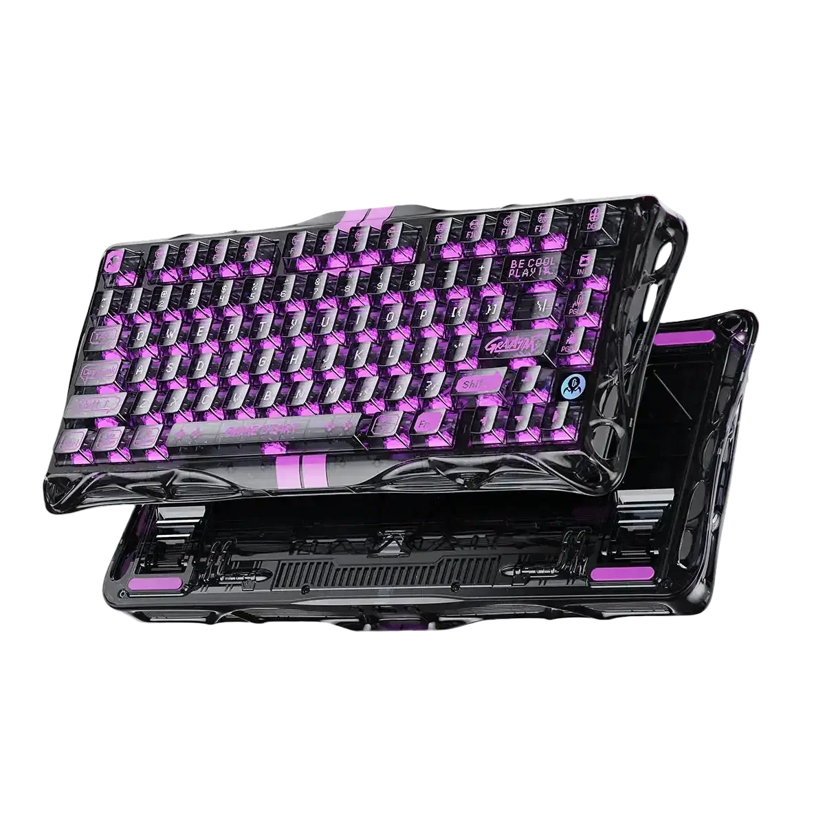 GravaStar - Mercury V75 Lite Transparent Black Wired Magnetic Keyboard - Przewodowa Klawiatura Magnetyczna