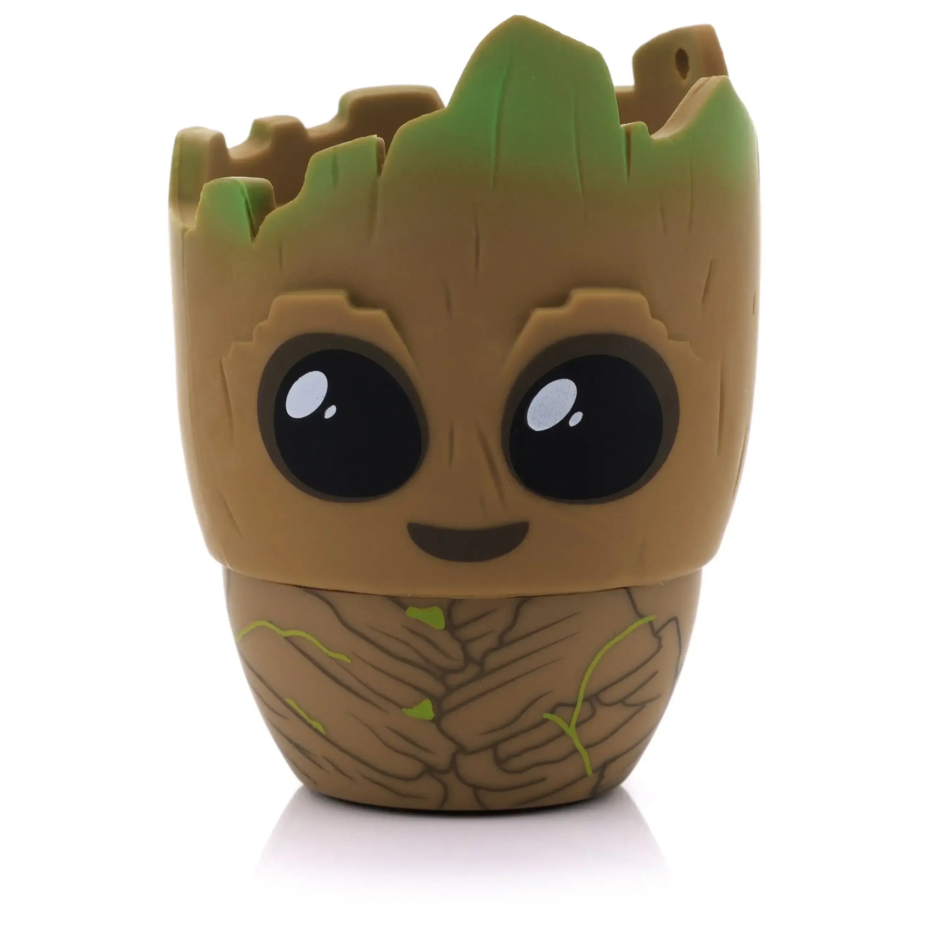 Figurka baby Groot, brązowa z zielonymi akcentami, ozdoba biurkowa do home office