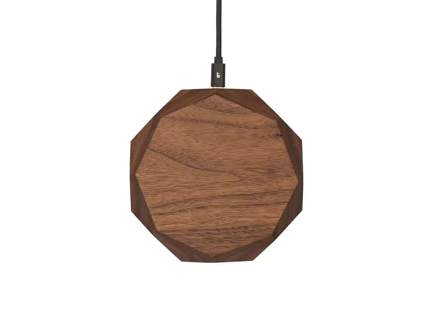 Drewniana ładowarka indukcyjna USB do biura, nowoczesny design, akcesoria do home office