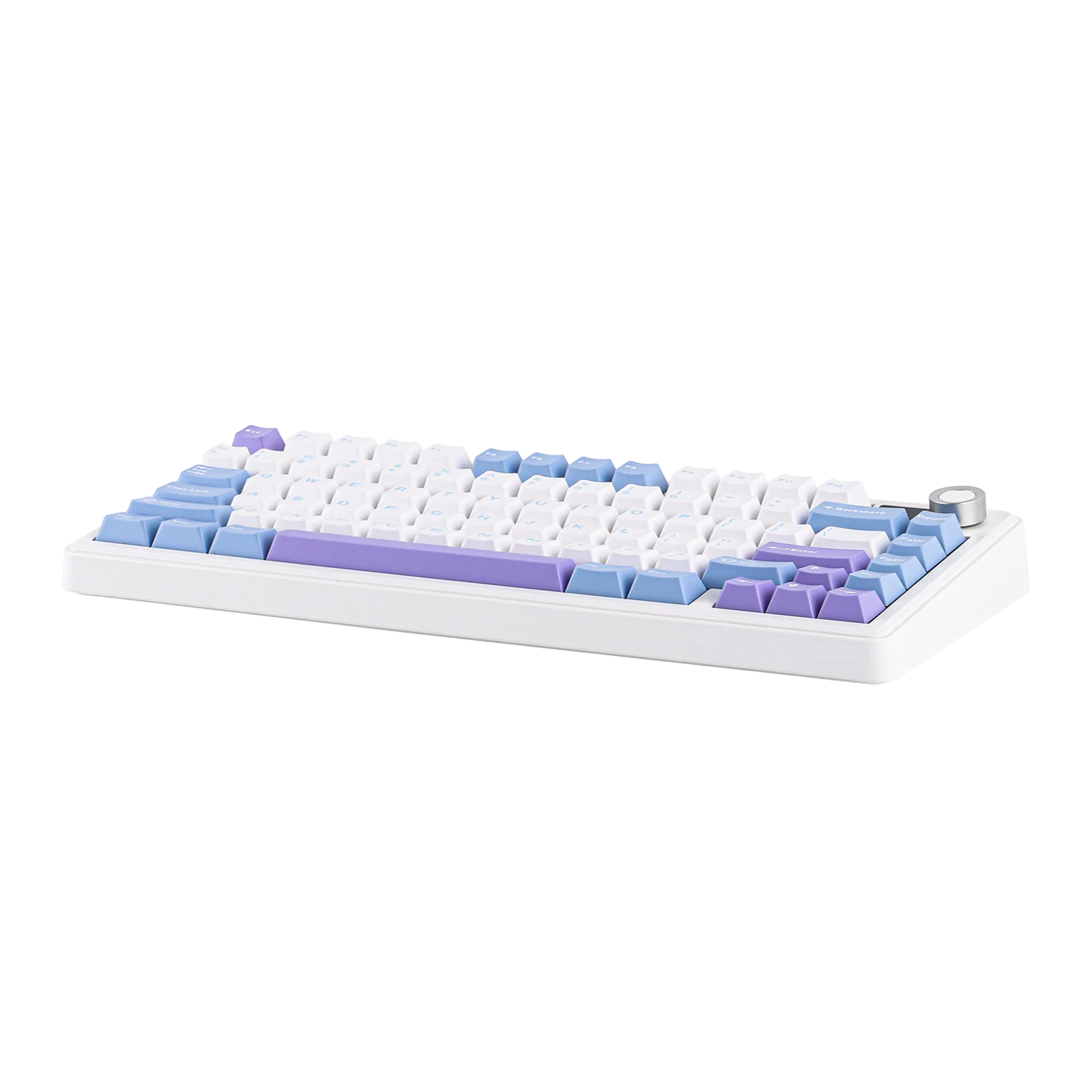 AULA - F75 MAX Mechanical Keyboard with TFT Screen - Klawiatura Mechaniczna - White + Blue