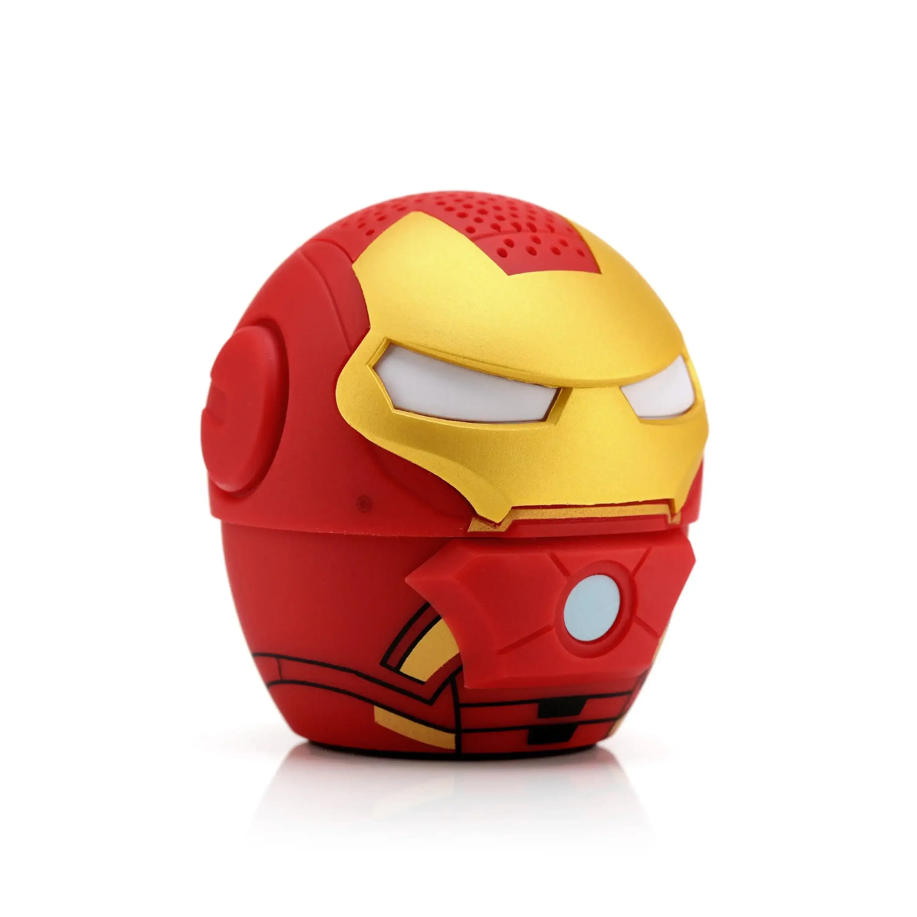 Figurka biurkowa głośnik Iron Man, gadżet do home office, czerwona z żółtą maską
