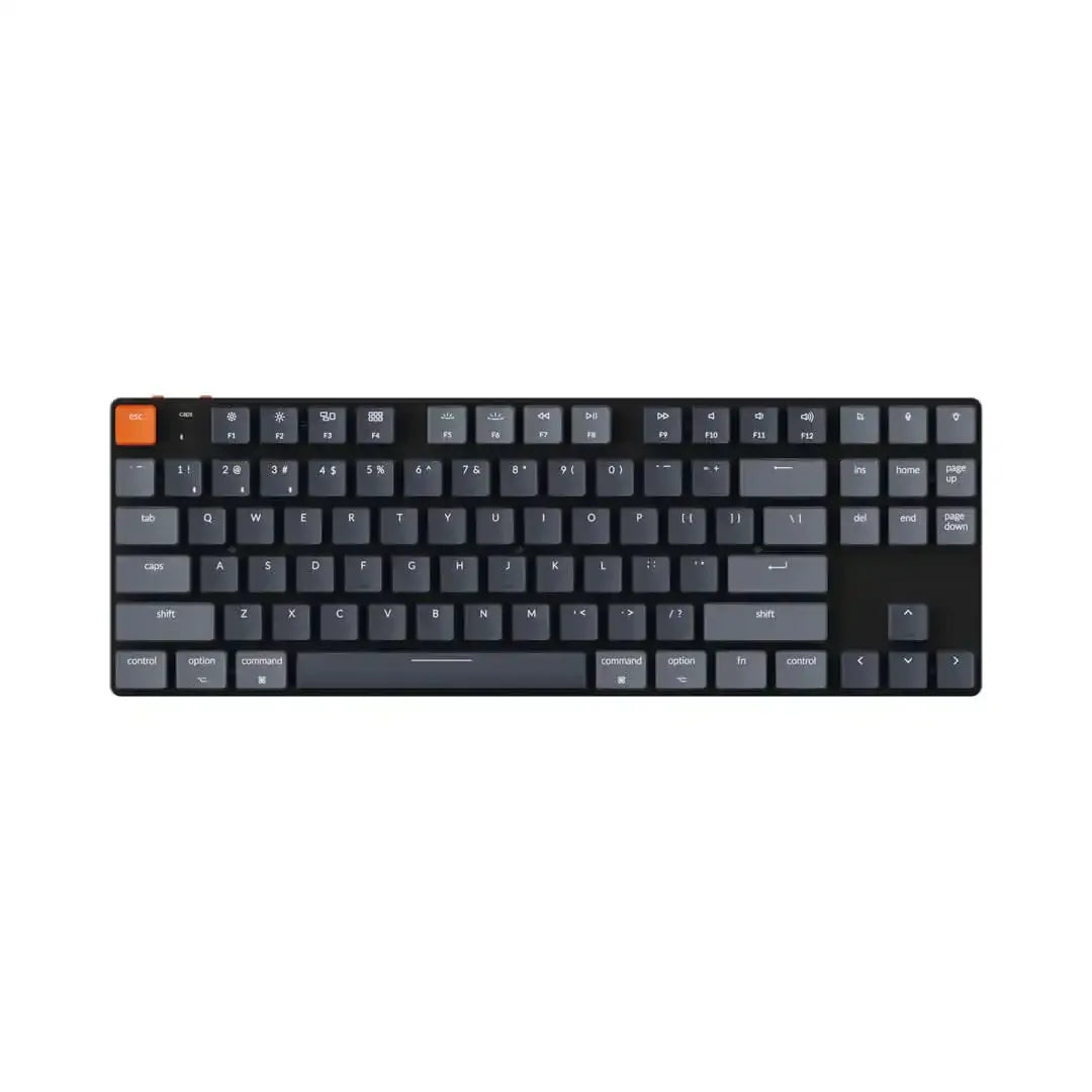 Klawiatura mechaniczna RGB w układzie kompaktowym, ciemnoszare klawisze, pomarańczowy ESC