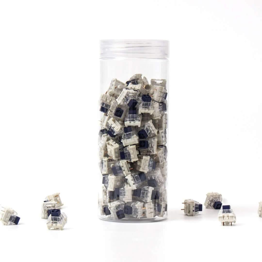 Przełączniki mechaniczne Kailh Box Navy w przezroczystym pojemniku, akcesoria do klawiatur