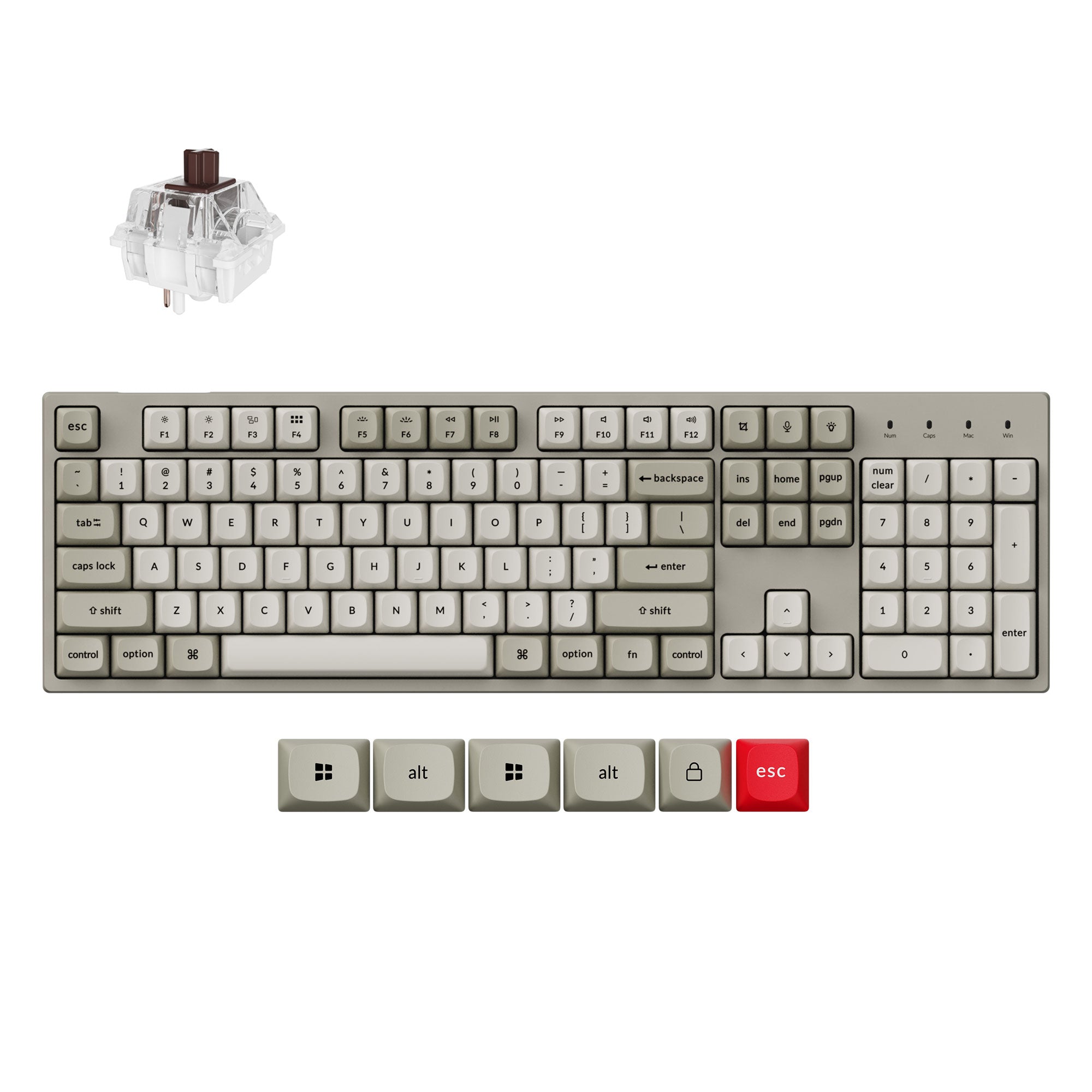 Keychron-C2-Pro-8K-Swappable-RGB-Backlight-Brown-Switch