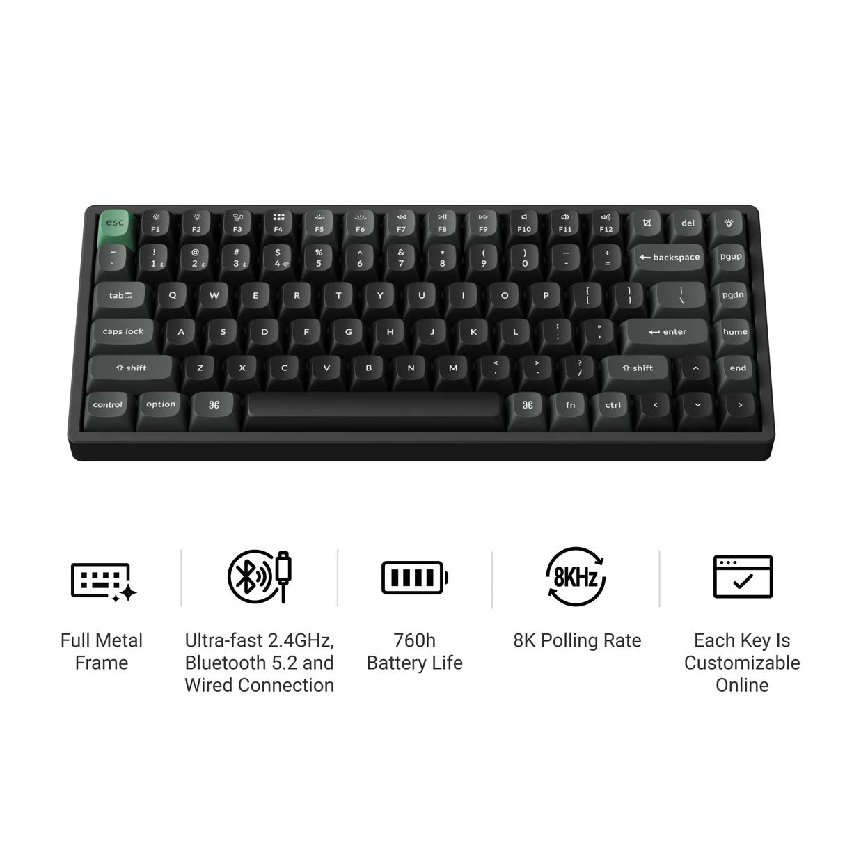 Keychron - K2 Ultra 8k Wireless Mechanical Keyboard - Klawiatura Mechaniczna