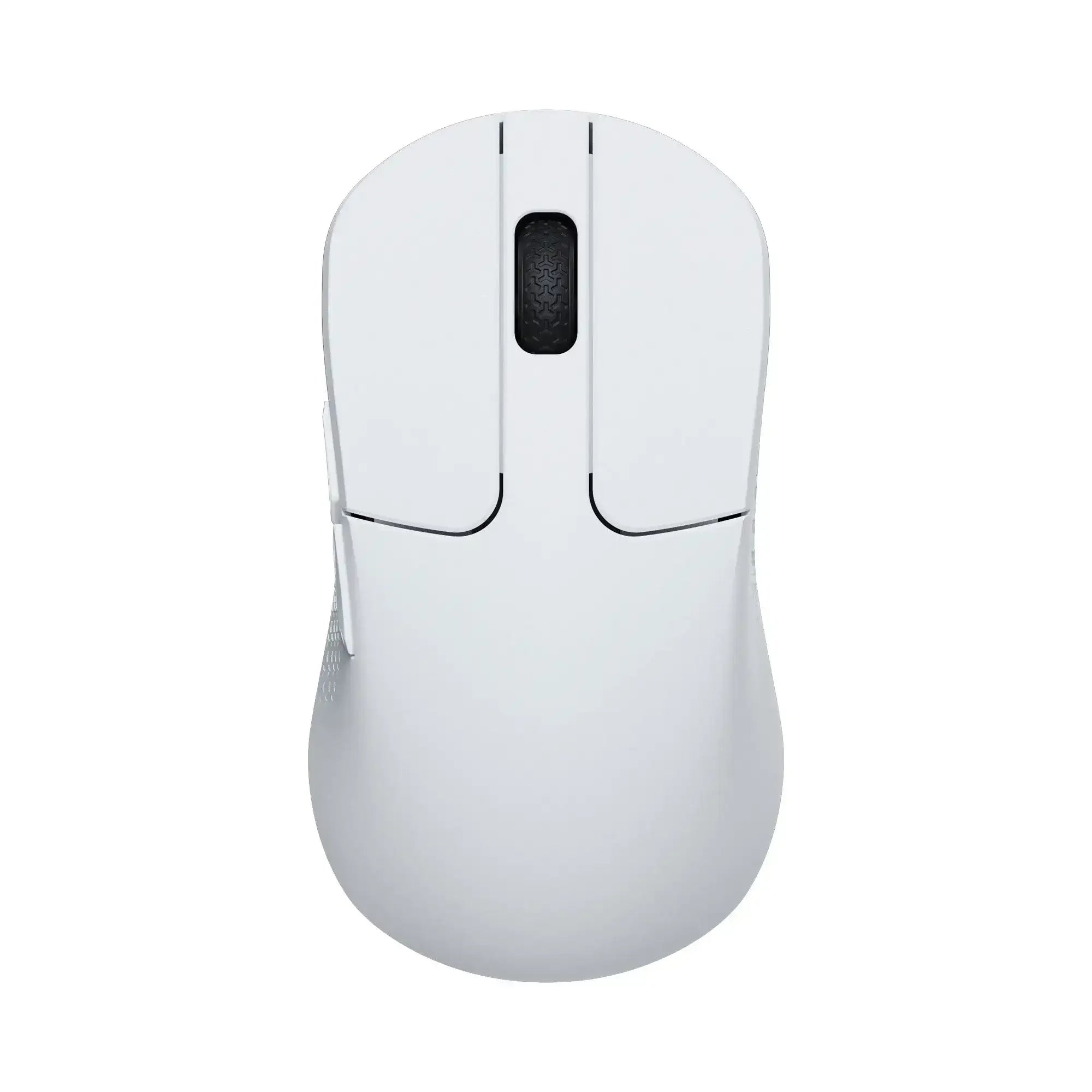 biała mysz bezprzewodowa do komputera, ergonomiczny design, minimalistyczna estetyka