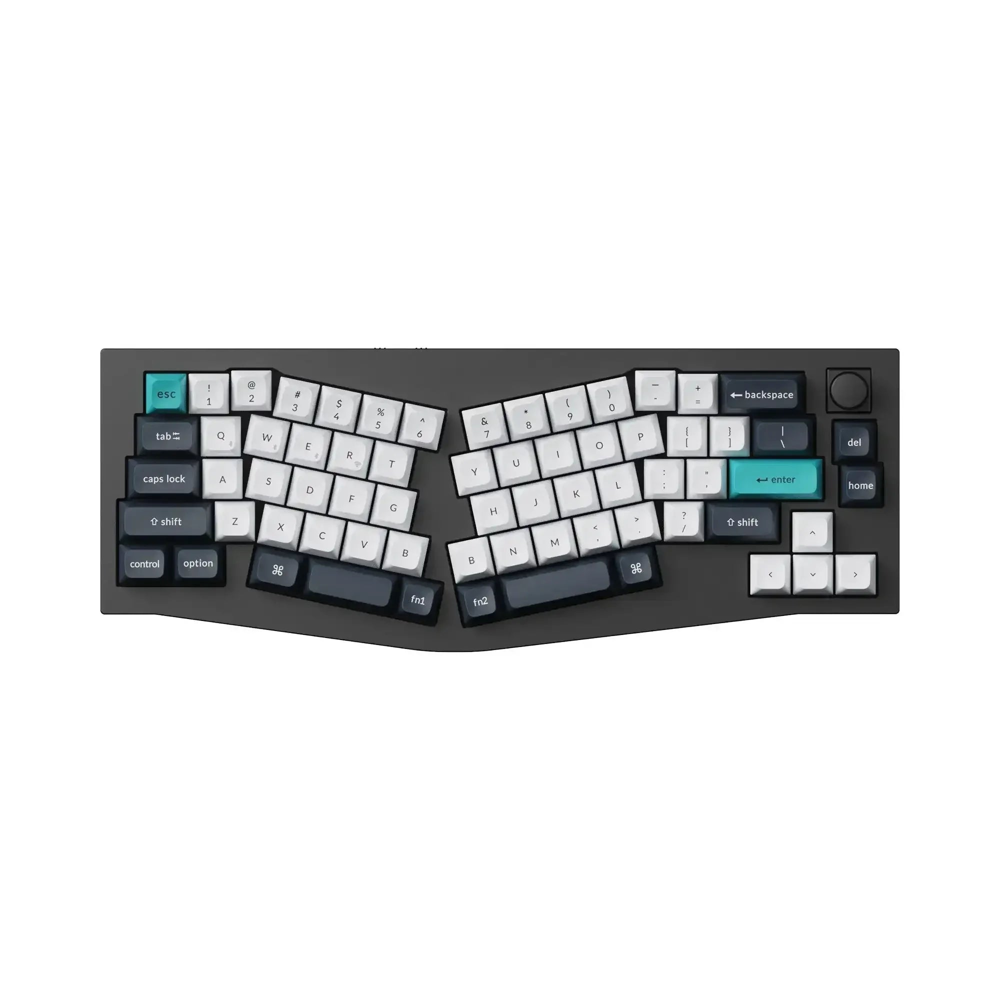 Czarna klawiatura mechaniczna 65%, układ Alice, aluminiowa obudowa, kolorowe keycapy