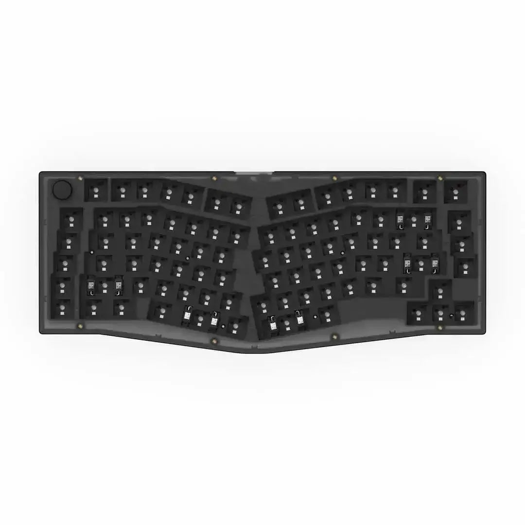 Barebone klawiatura mechaniczna 75% Alice, czarna, hot-swappable, układ ergonomiczny