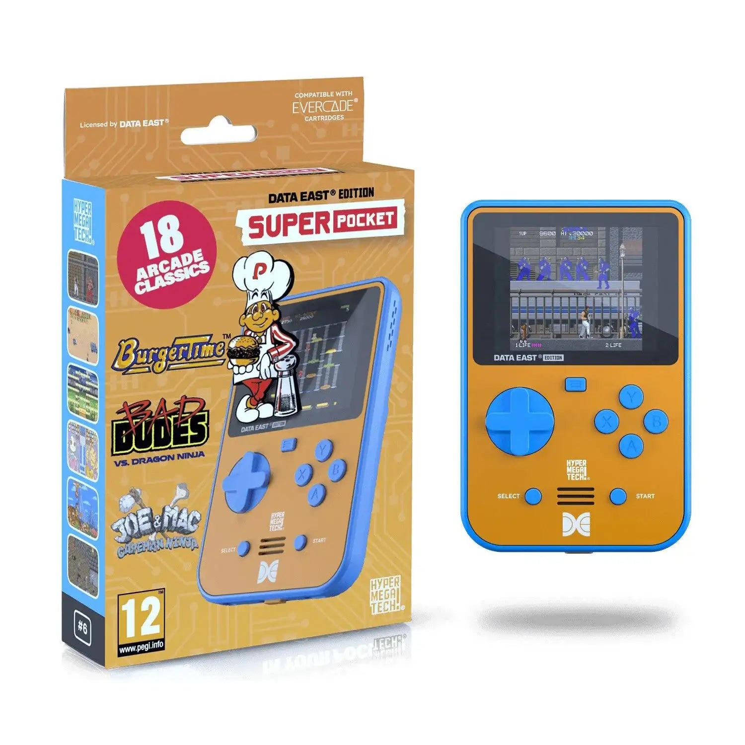 Evercade - Super Pocket Data East Console - Przenośna Mini Konsola Retro