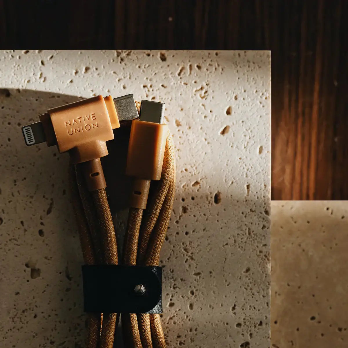 Native Union - Belt Cable Duo Pro 1.5M 2-in-1 (USB-C to USB-C & Lightning) - Kabel USB-C - USB-C i Lightning