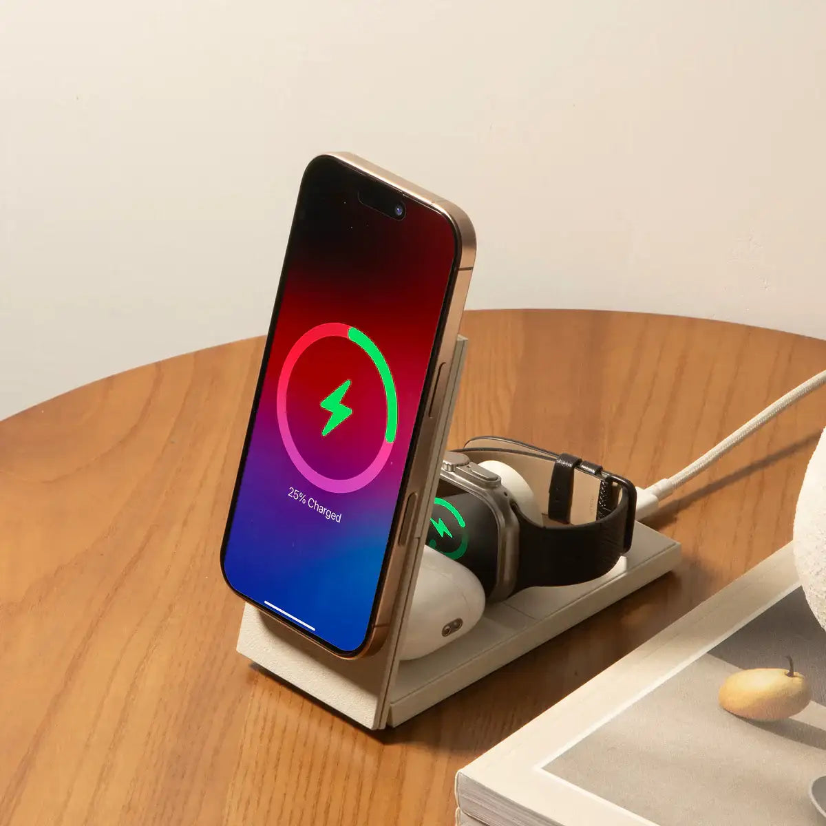 Native Union - Rise 3-in-1 Magnetic Wireless Charger - Magnetyczna Ładowarka Bezprzewodowa