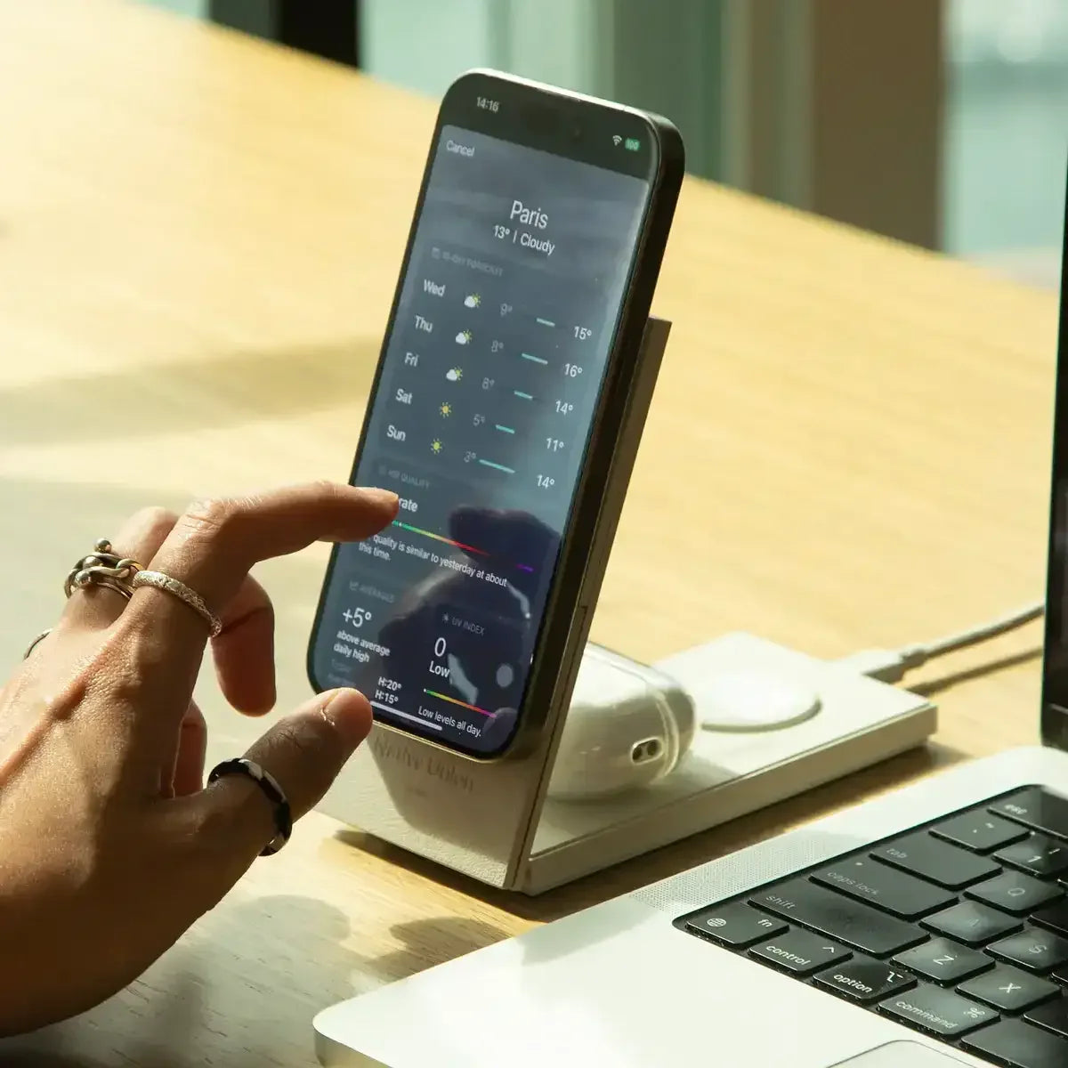 Native Union - Rise 3-in-1 Magnetic Wireless Charger - Magnetyczna Ładowarka Bezprzewodowa