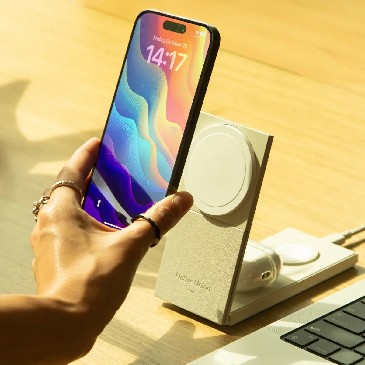 Native Union - Rise 3-in-1 Magnetic Wireless Charger - Magnetyczna Ładowarka Bezprzewodowa