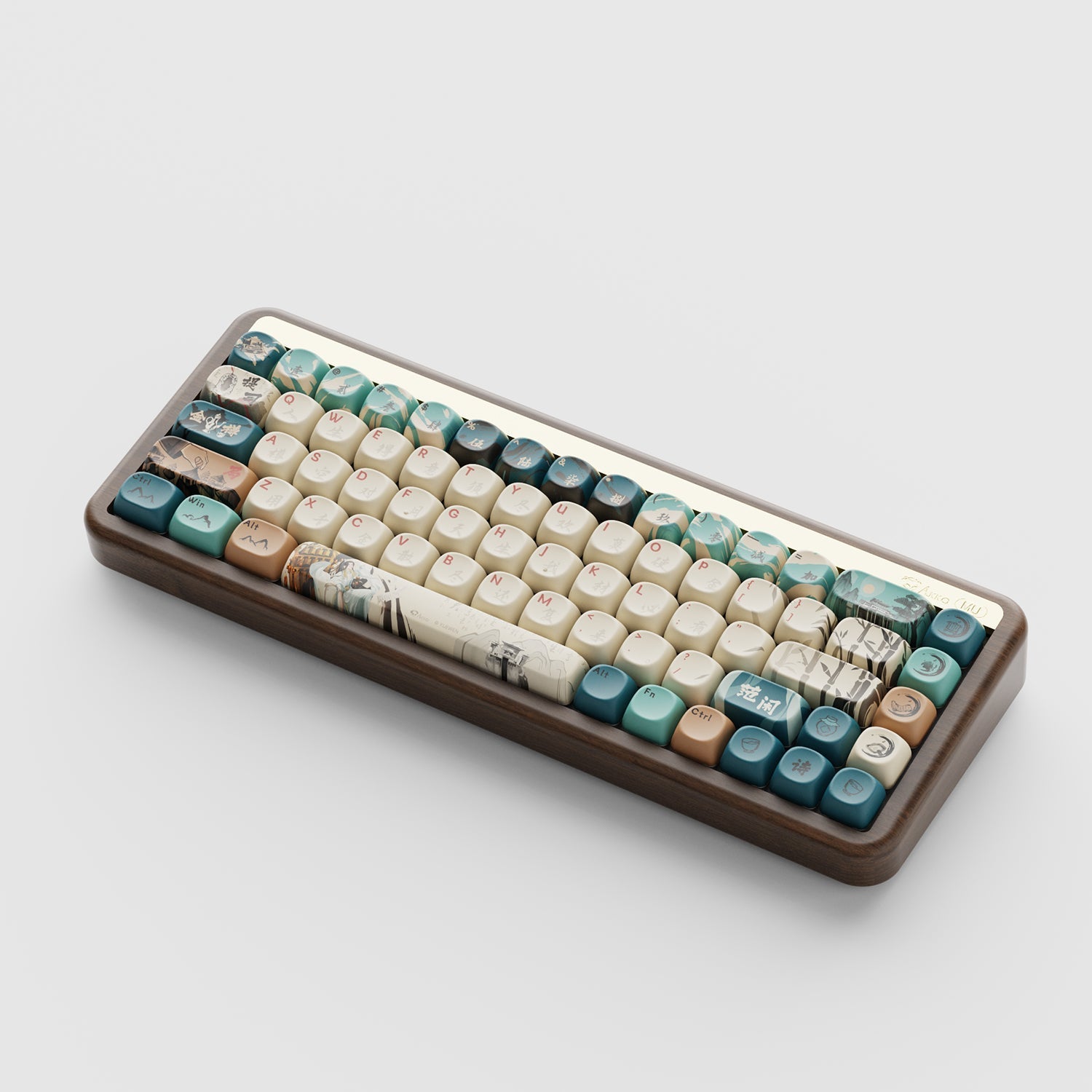 Akko - MU01 Wooden Keyboard - Drewniana Bezprzewodowa Klawiatura Mechaniczna