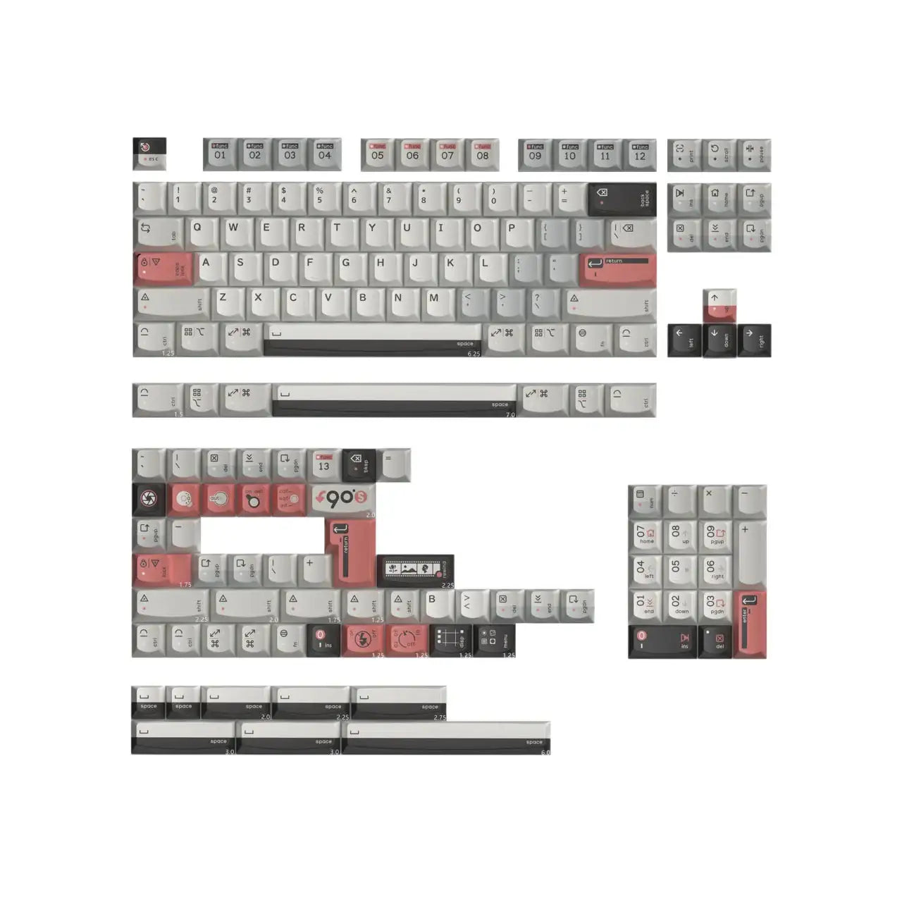 KeyTok - Turn To 90's Smile Dye-Sub PBT Keyaps